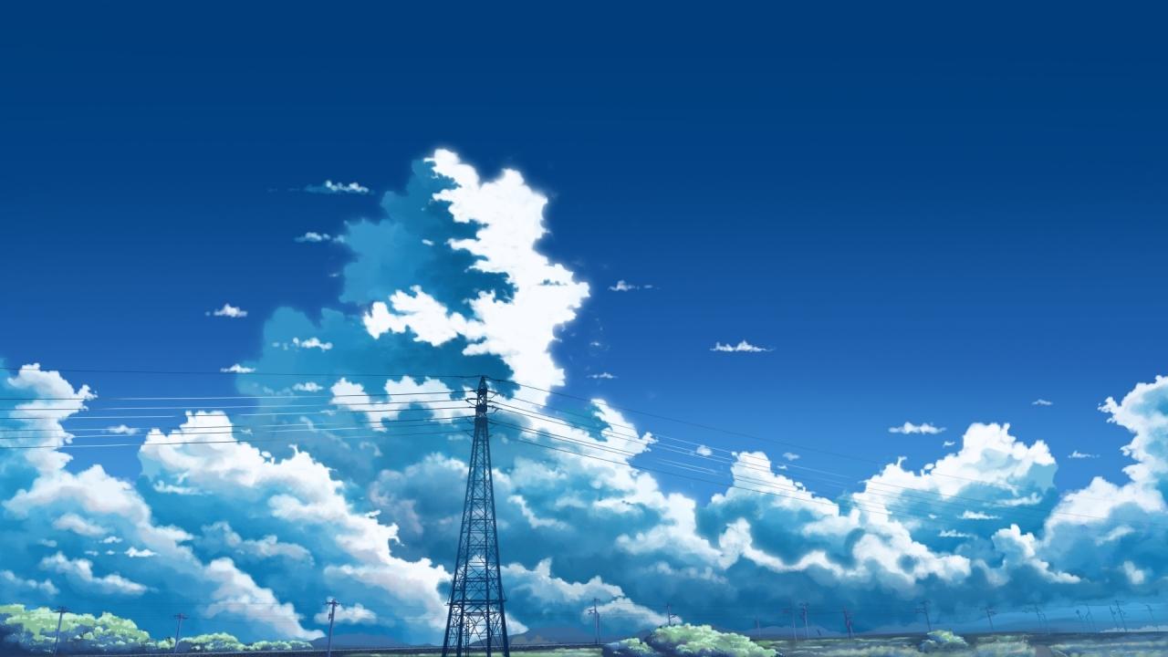 Anime Sky Cloud In Blue Heaven In Sunny Summer Day Cloudy Beautiful Nature  Morning Scene With Falling Star Vector Wallpaper Background Stock  Illustration - Download Image Now - iStock