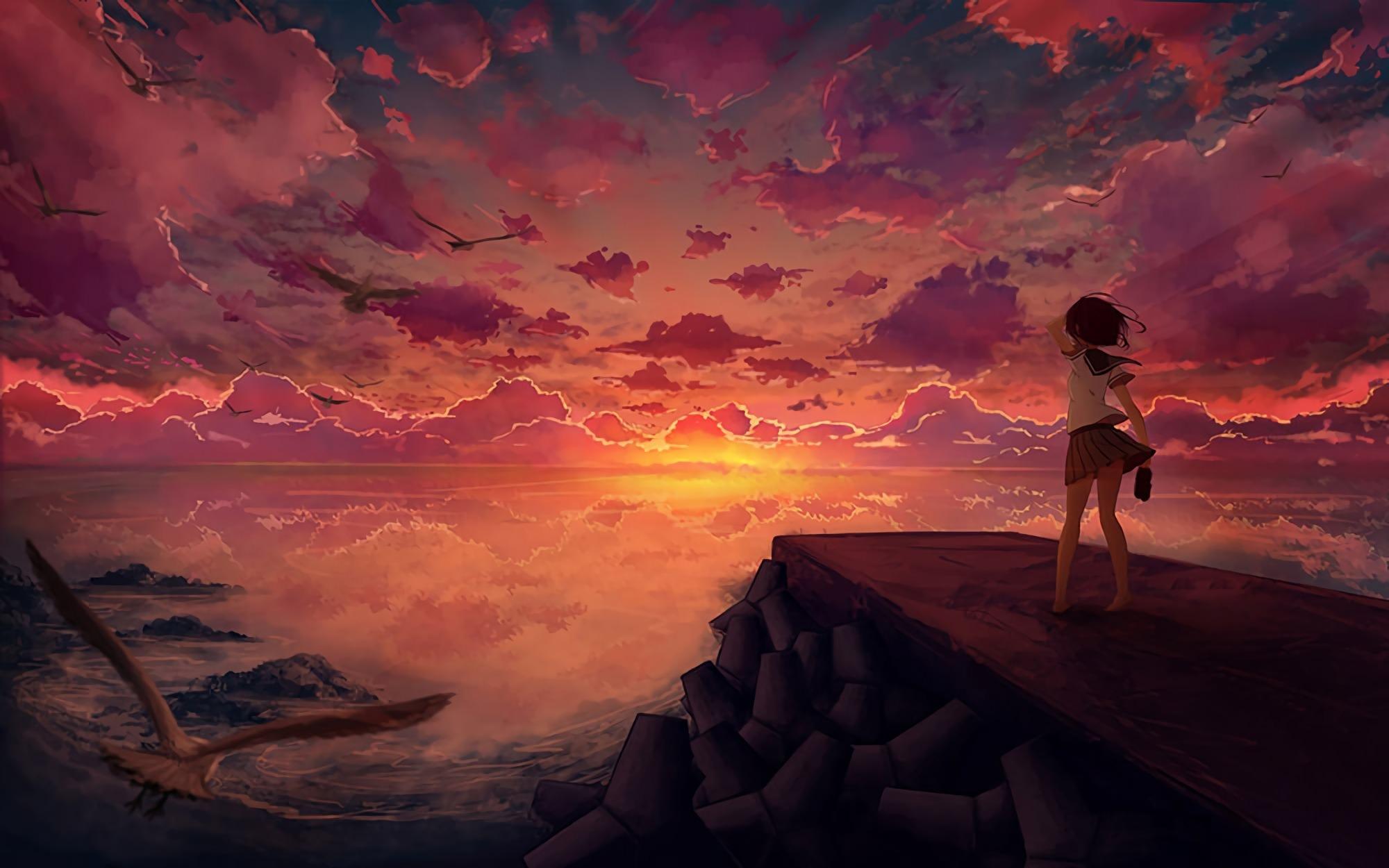 Aesthetic Anime Sky Wallpapers Top Free Aesthetic Anime Sky