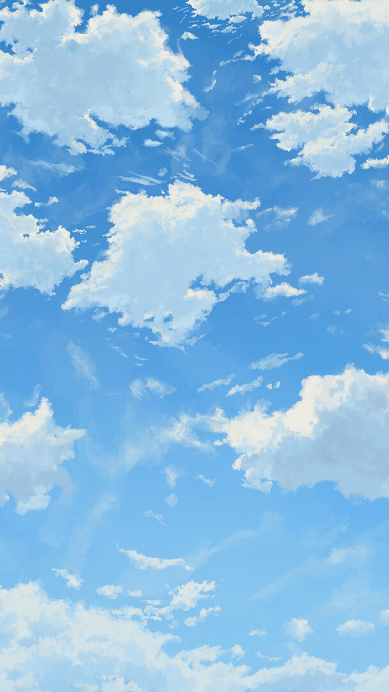 1242x2208 iPhone X wallpaper. art anime sky