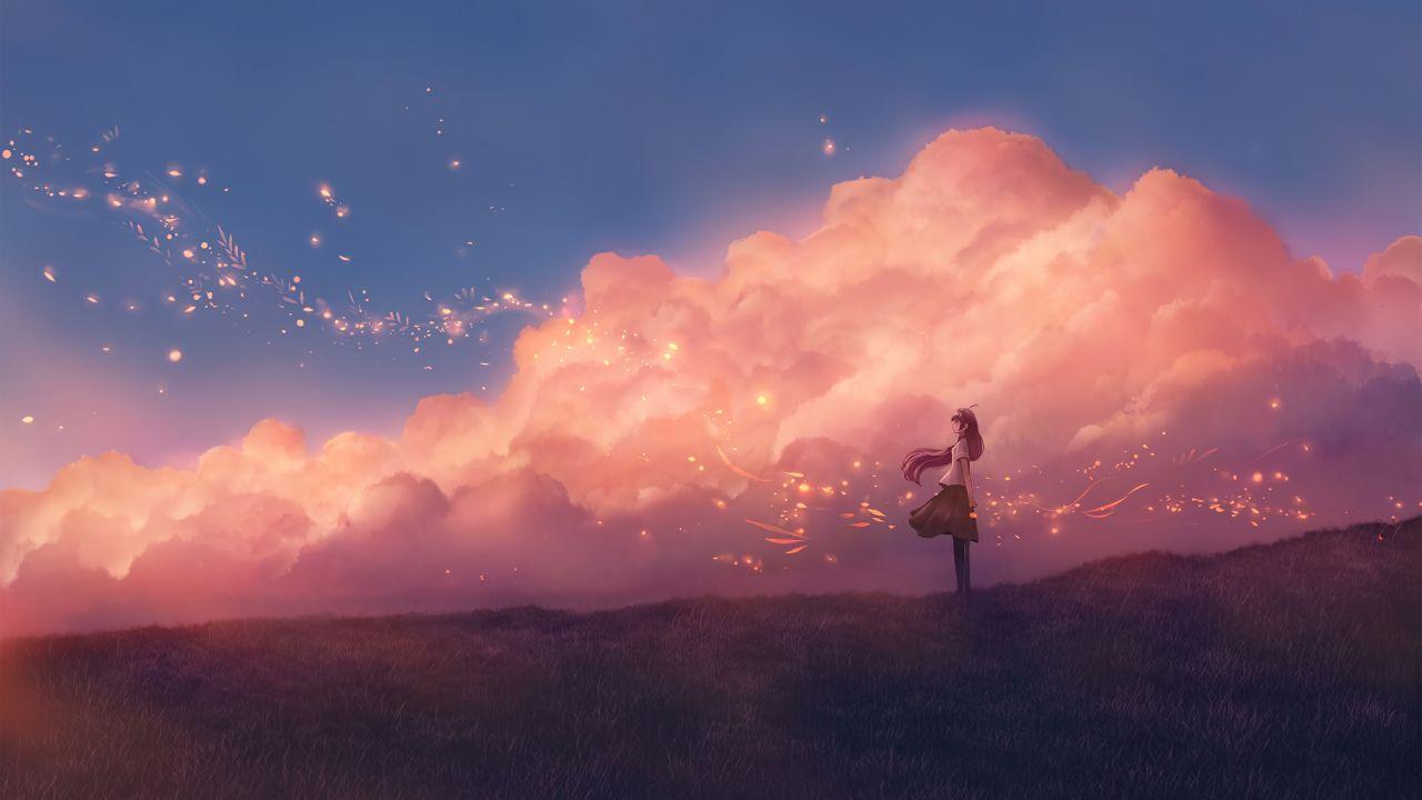 1280x720 Anime Sky Wallpaper HD
