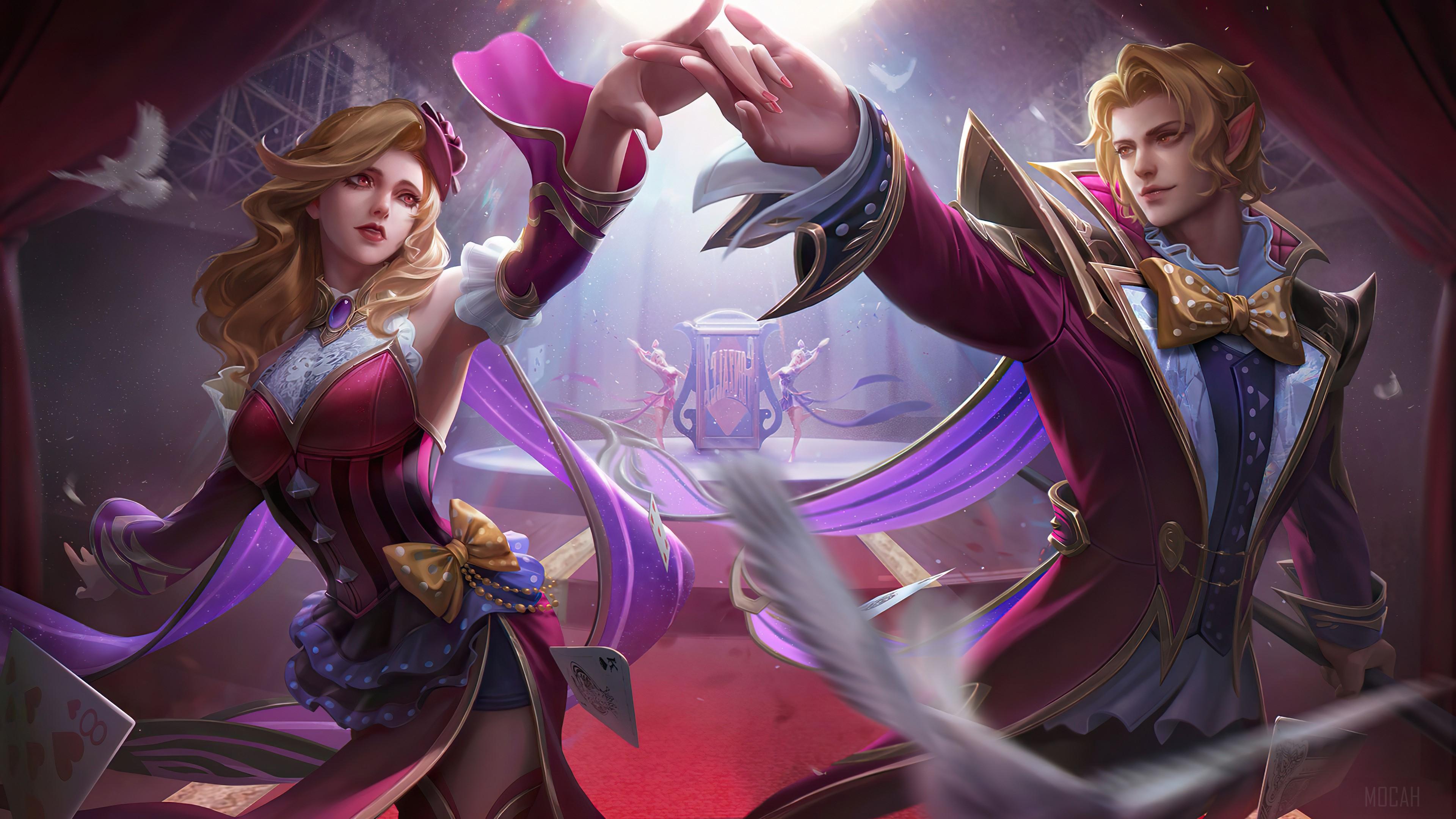 3840x2160 Carmilla, Magician Girl, Cecilion, The Illusionist, Skin, Mobile Legends Bang Bang, ML, MLBB, Video Game 4k wallpaper HD Wallpaper