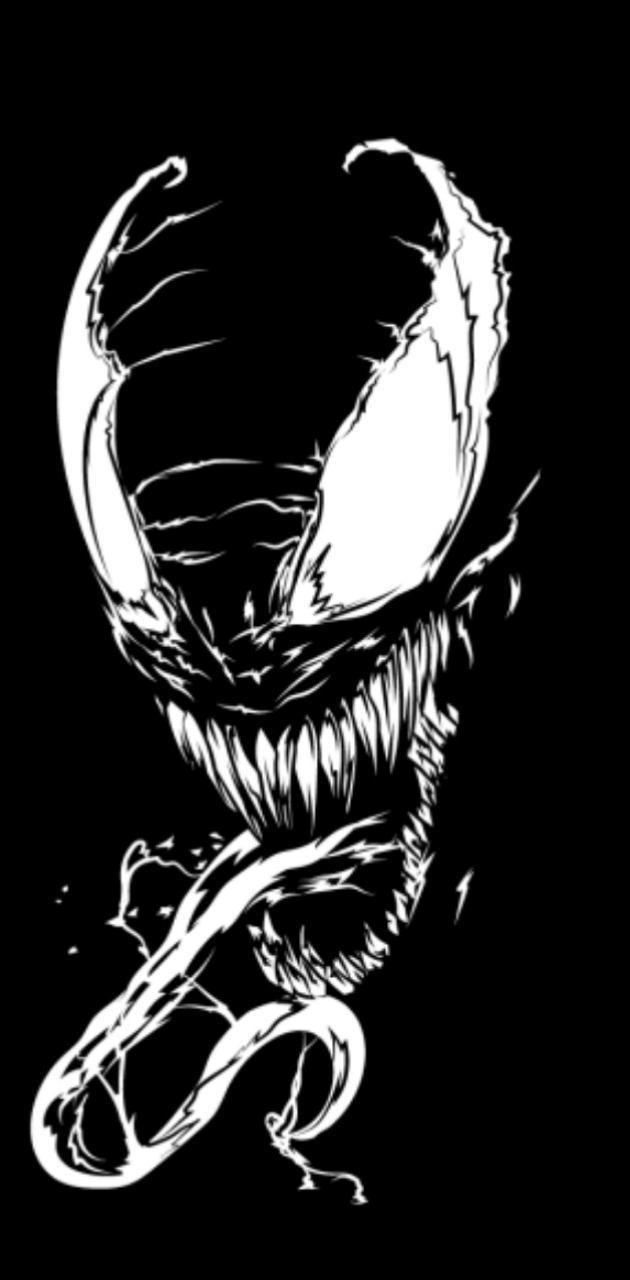 Black and White Venom Wallpapers - Top Free Black and White Venom ...