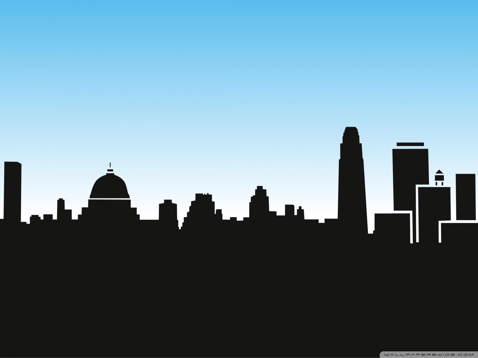1920x1440 City Skyline Silhouette Cartoon Ultra HD Desktop Background Wallpaper for 4K UHD TV : Tablet