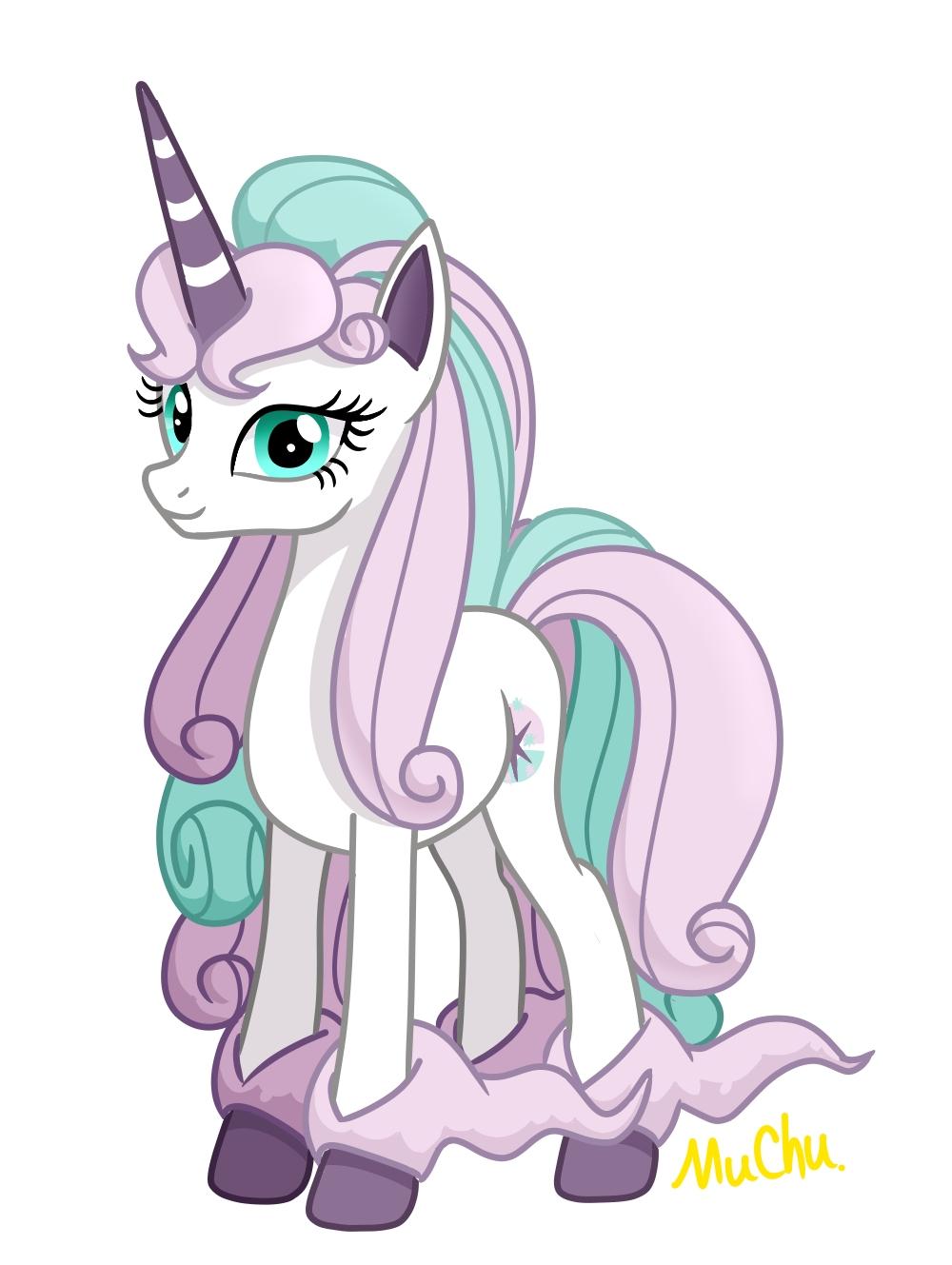 1000x1329 safe, artist:muchu, derpibooru import, ponified, galarian rapidash, pony, rapidash, unicorn, female, mare, pokémon, simple background, white background