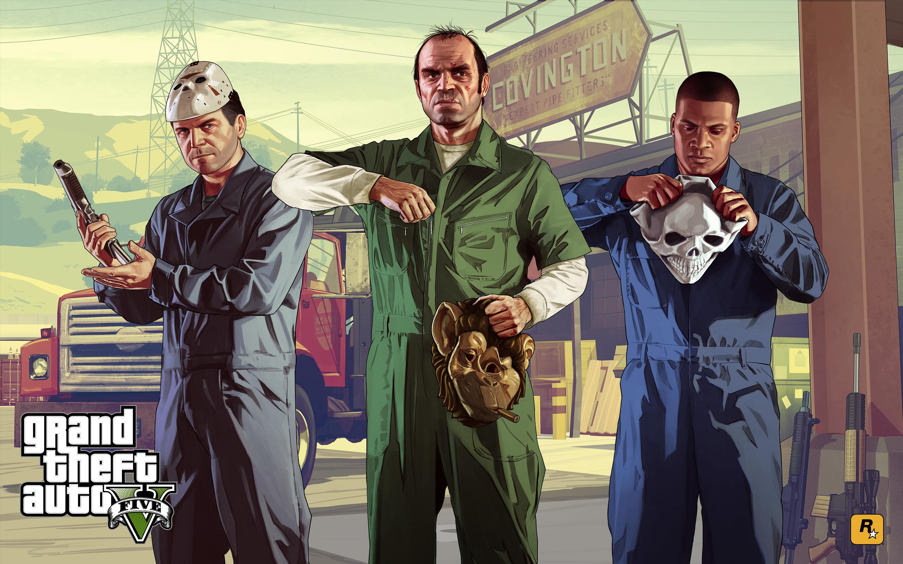 2880x1800 Michael De Santa Trevor Philips Franklin Clinton Wallpaper:2880x1800