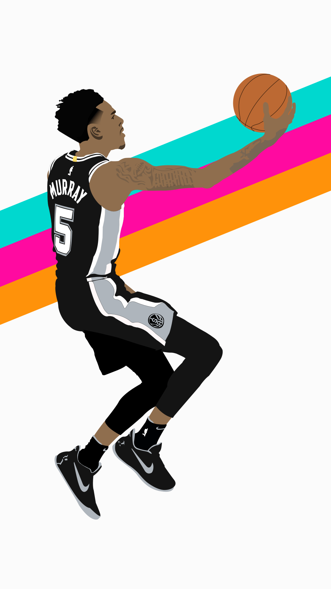 1080x1920 I made a Dejounte wallpaper to ease the pain of the Kawhi one I made before. More versions in comments