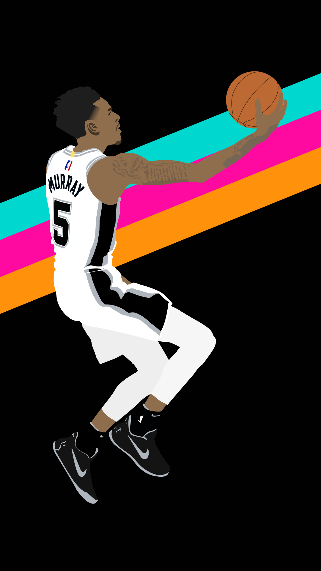 1080x1920 Dejounte Murray with Black Background