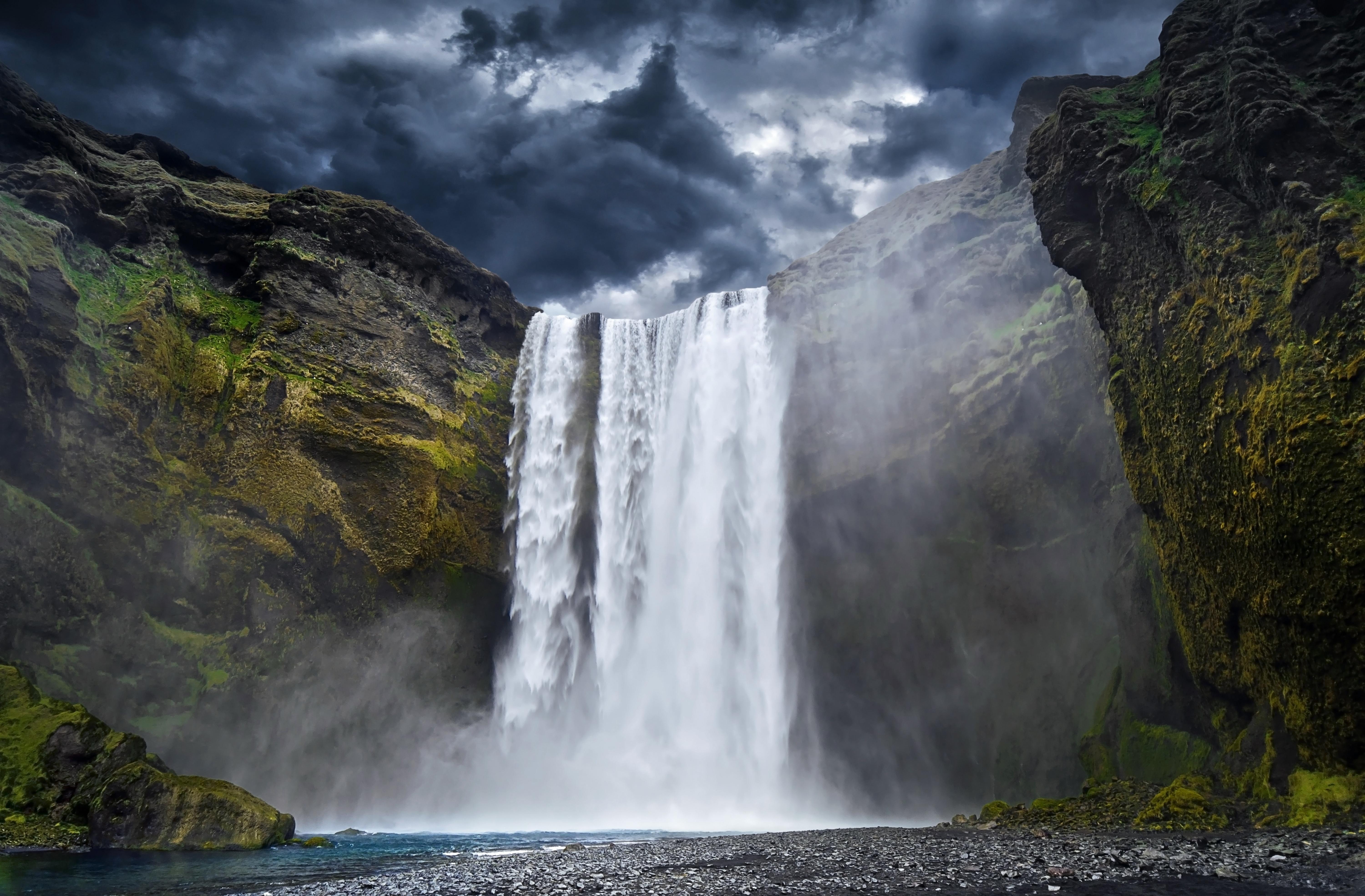 6000x3942 Skógafoss HD Wallpaper and Background Image