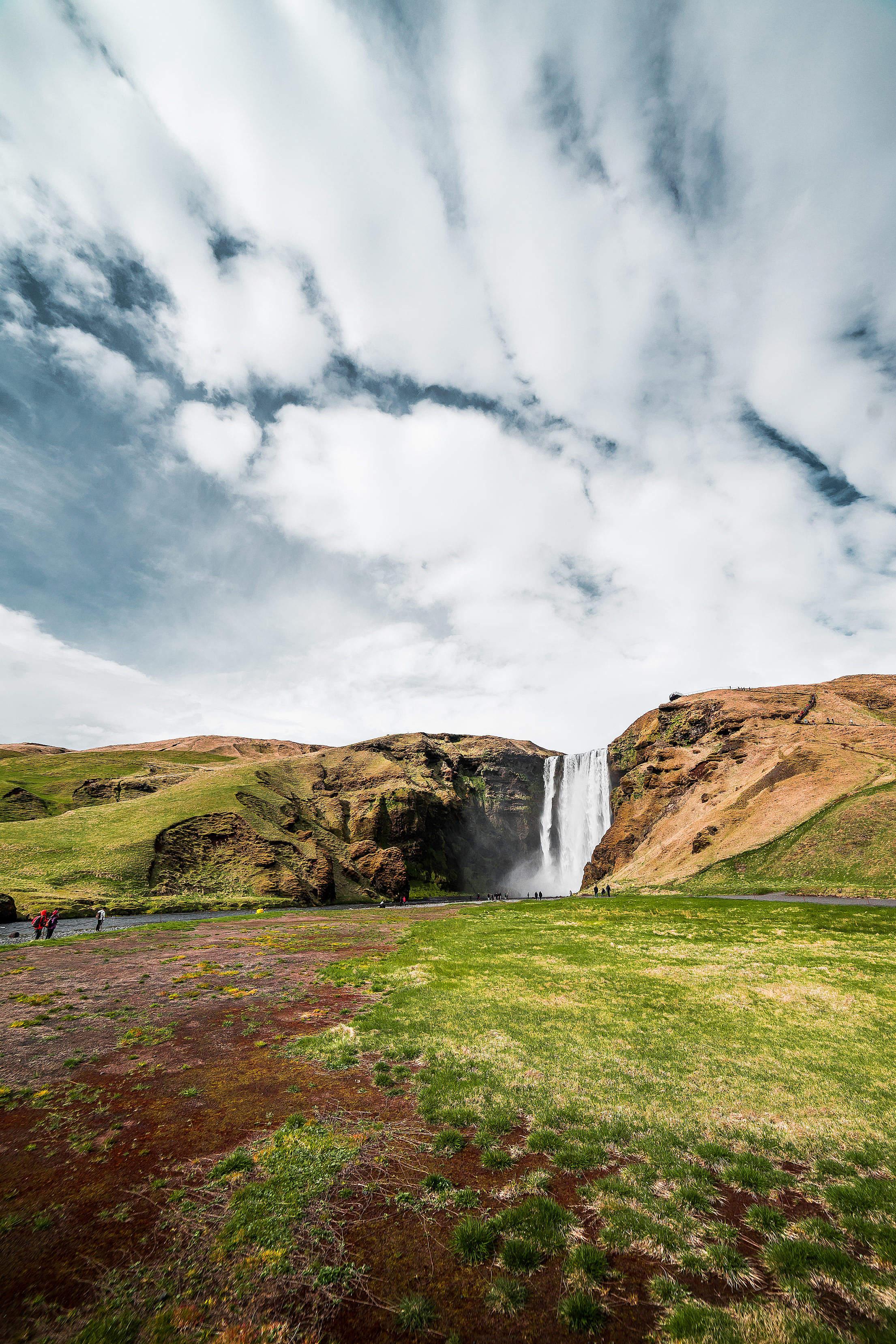 2210x3315 Icelandic Skógafoss Waterfall Free