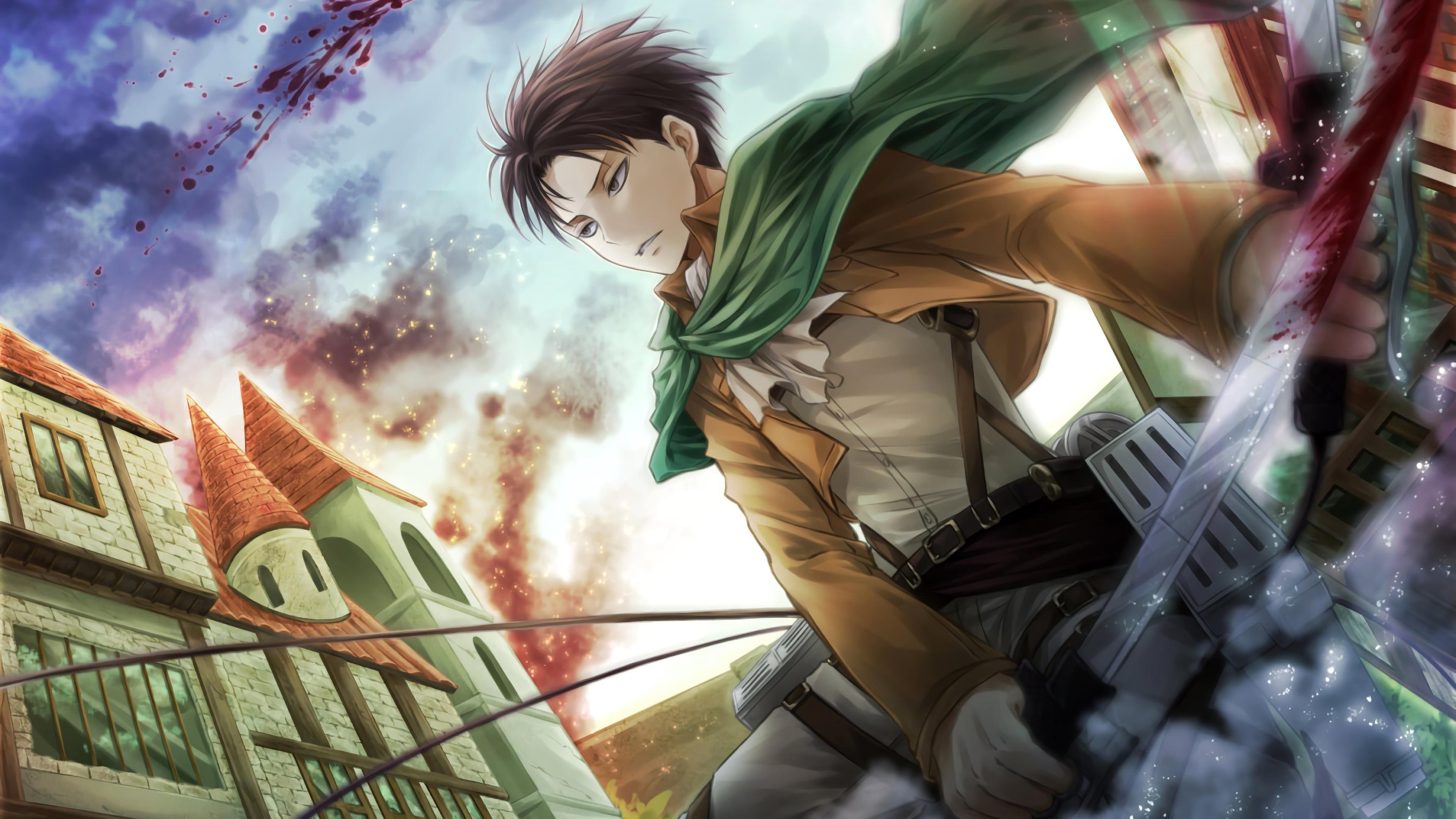 3840x2160 Levi Attack on Titan 4K Wallpaper