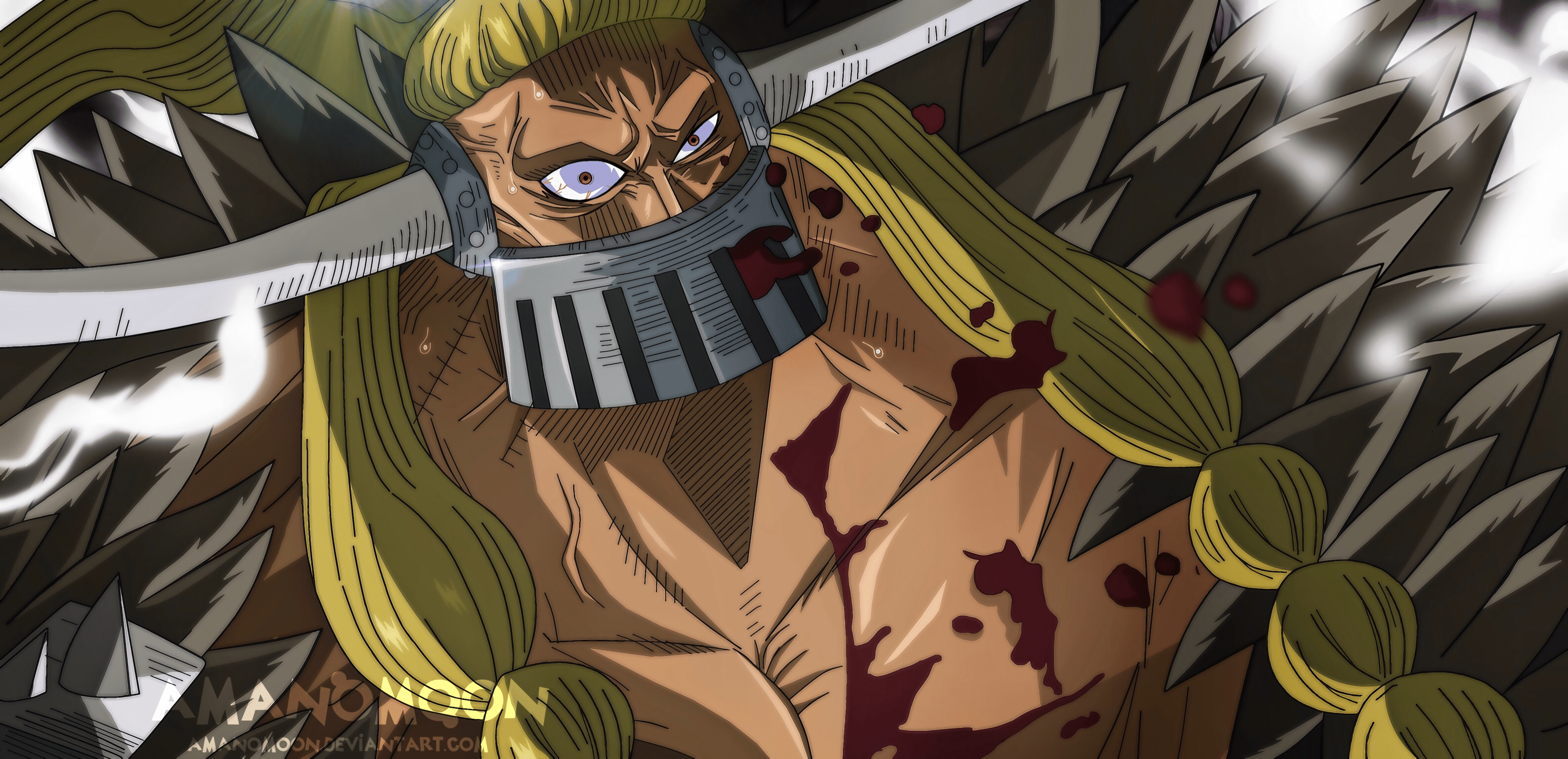 3172x1536 King the Wildfire, Queen the Plague, Jack (One Piece) wallpaper