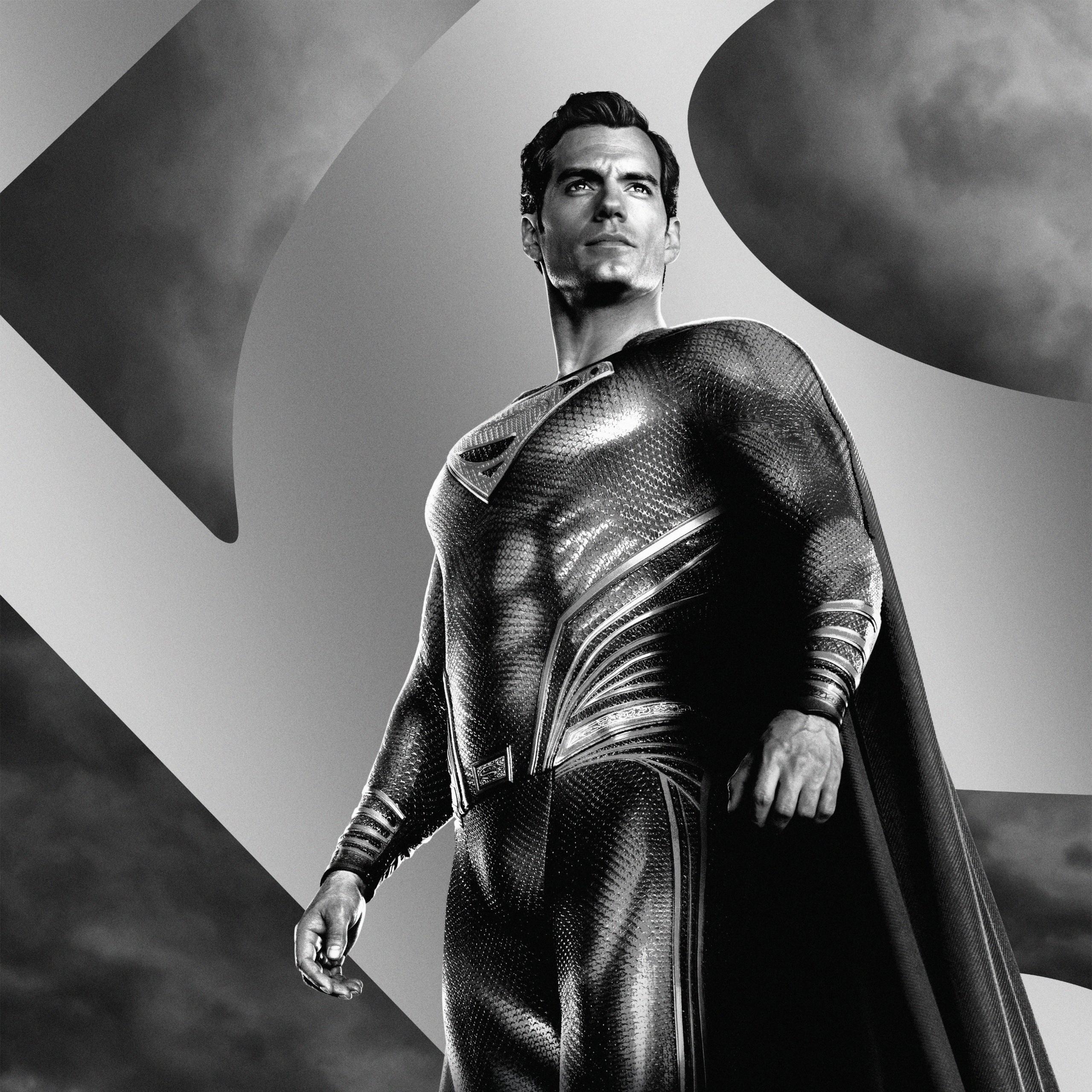 2560x2560 Zack Snyder's Justice League Wallpaper 4K, 2021 Movies, Superman, Clark Kent, Henry Cavill, Black Dark