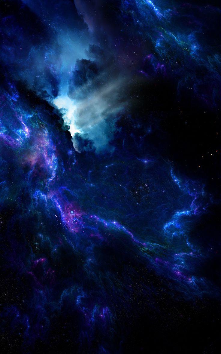 736x1177 Blue Galaxy Wallpaper