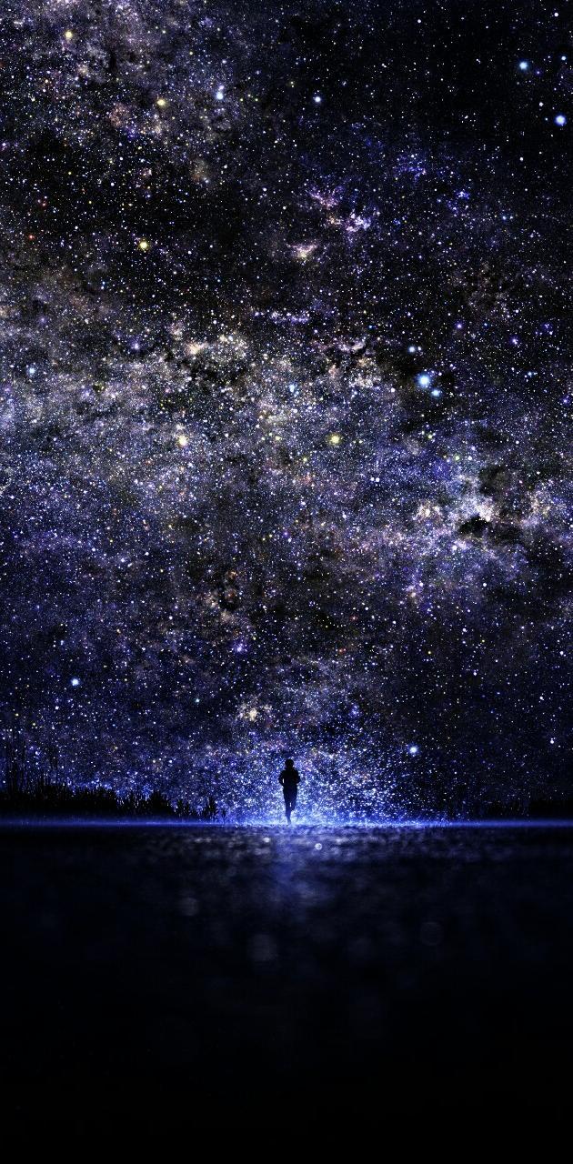 630x1280 Dark blue galaxy wallpaper