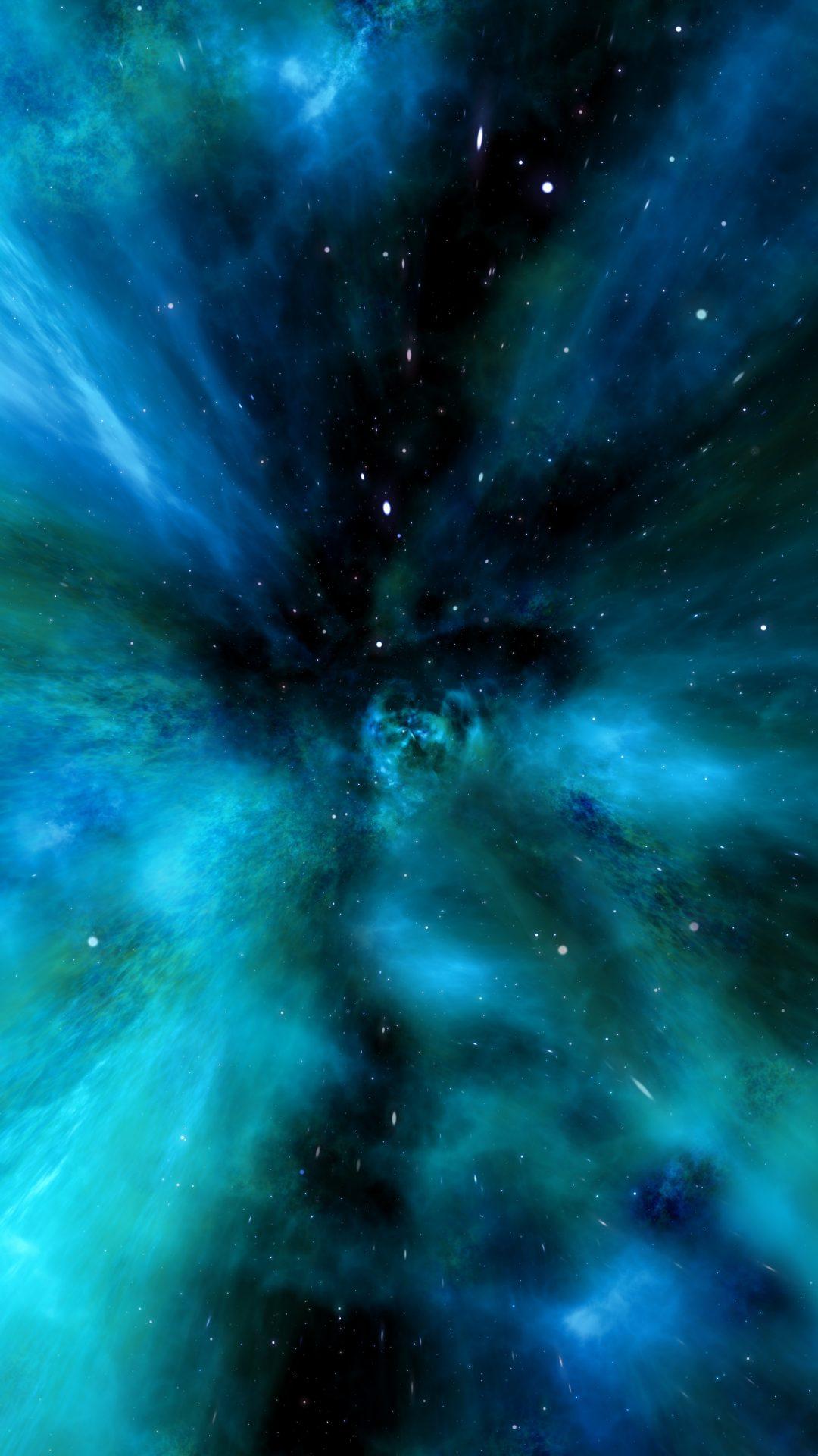 1080x1920 Blue Galaxy 4K UHD Wallpaper
