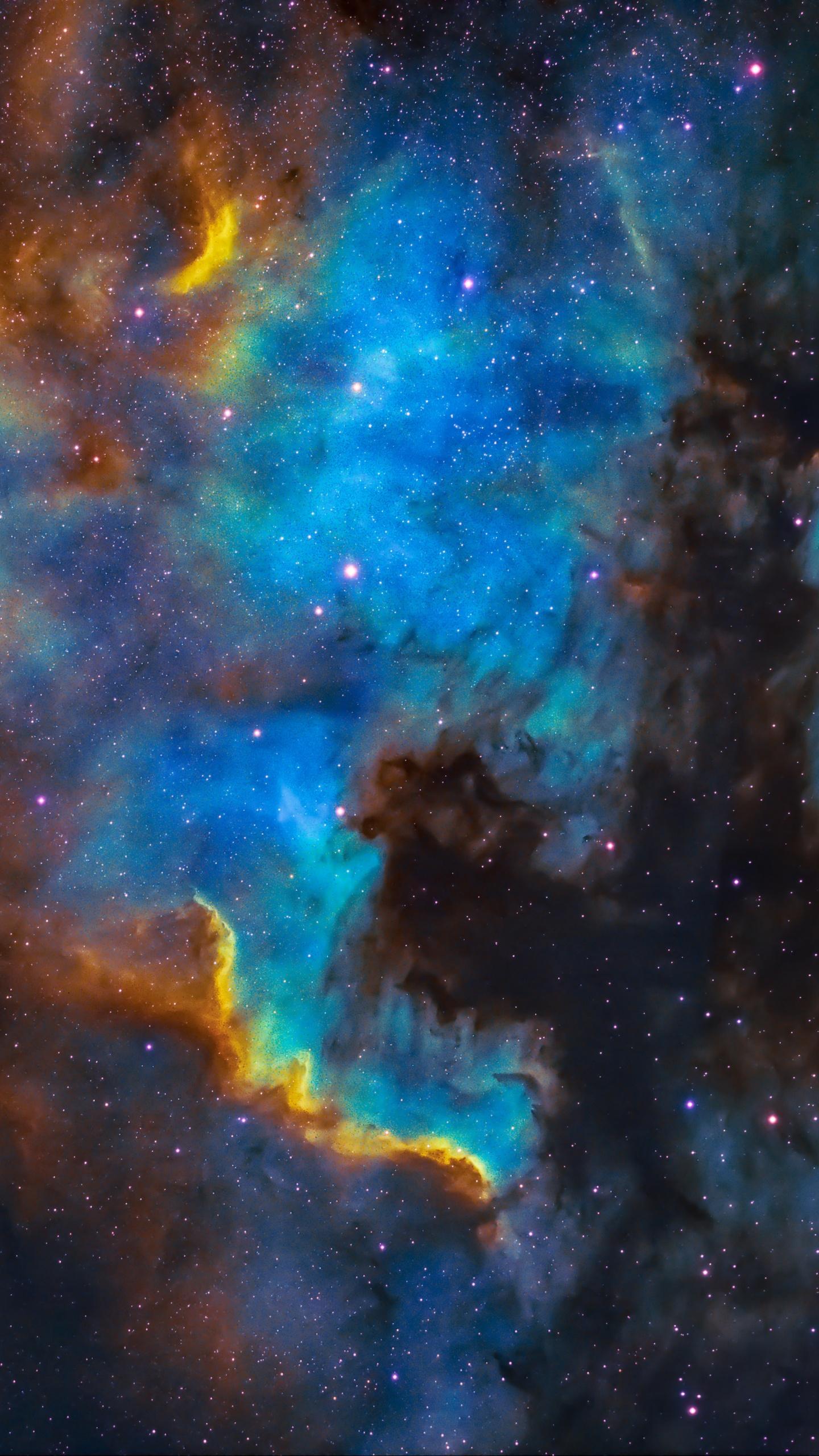 1440x2560 Pelican Nebula Wallpaper 4K, Cygnus, Blue Galaxy, Astronomy, Stars, Cosmic, Space