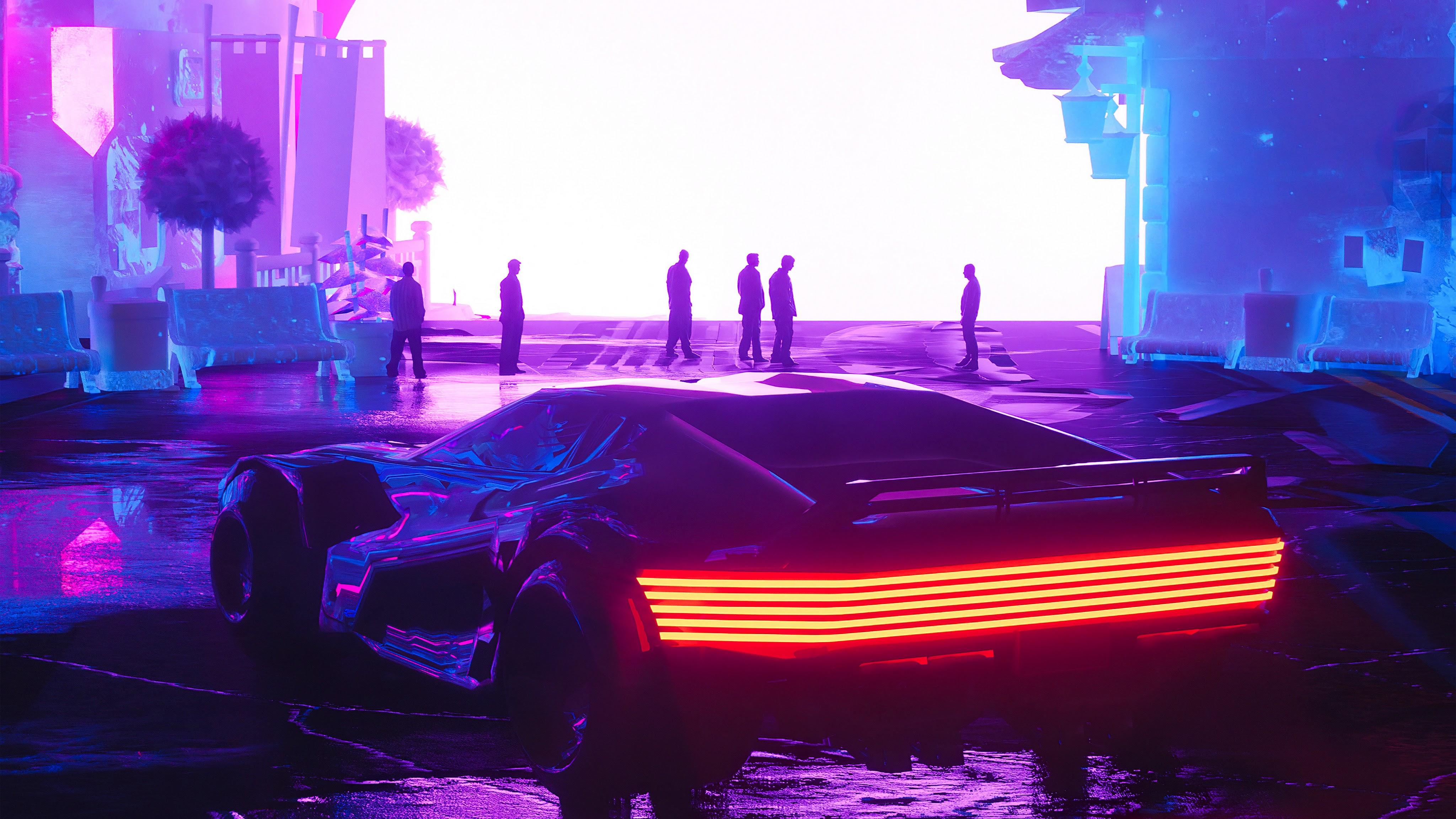 4096x2304 Sci Fi Car Digital Art 4K Wallpaper