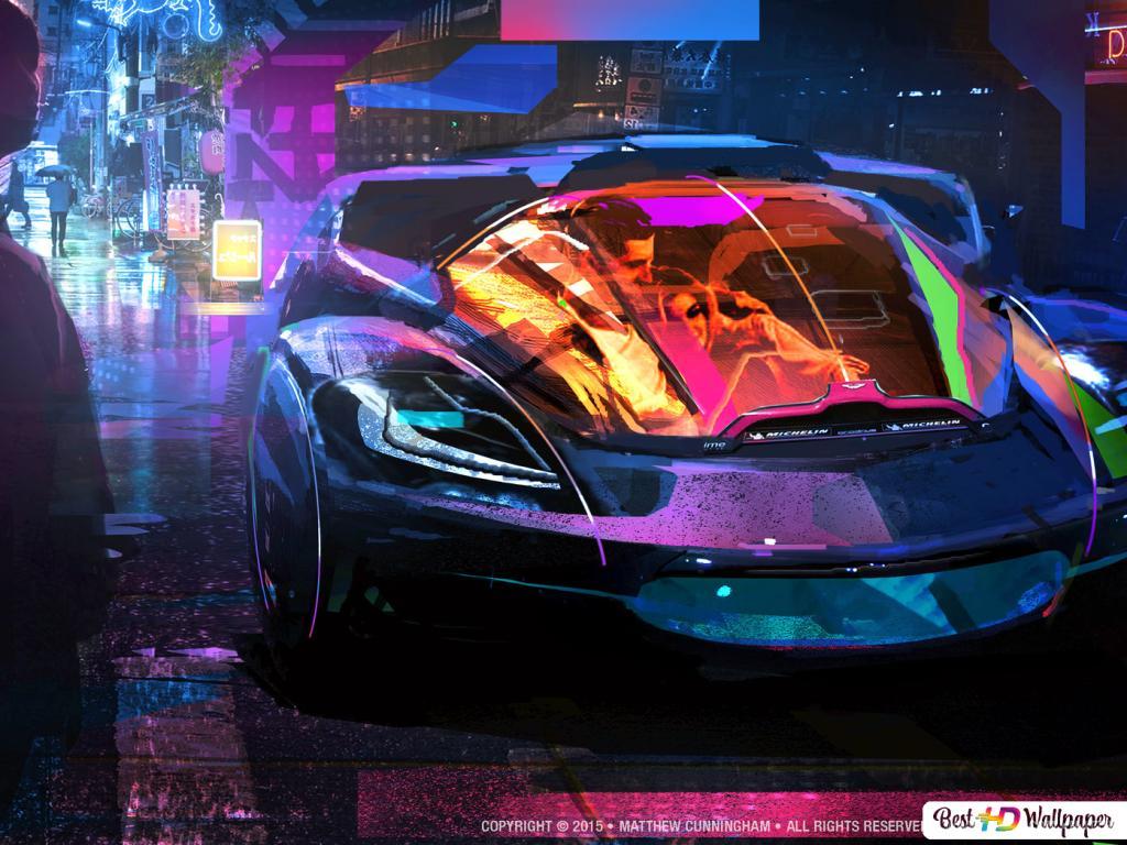 1024x768 Sci Fi racing car HD wallpaper download