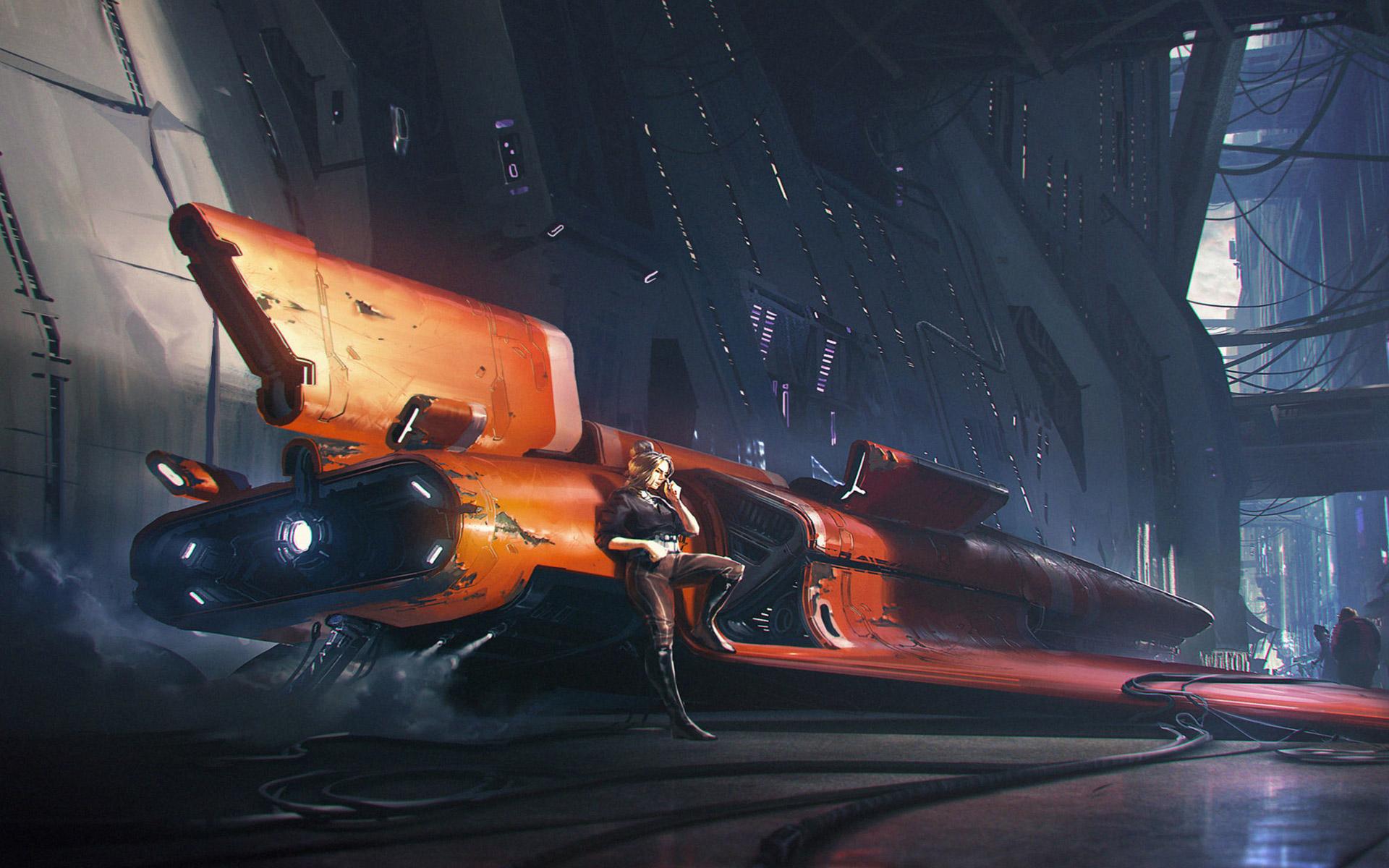 1920x1200 Sci Fi Space Car Wallpaper