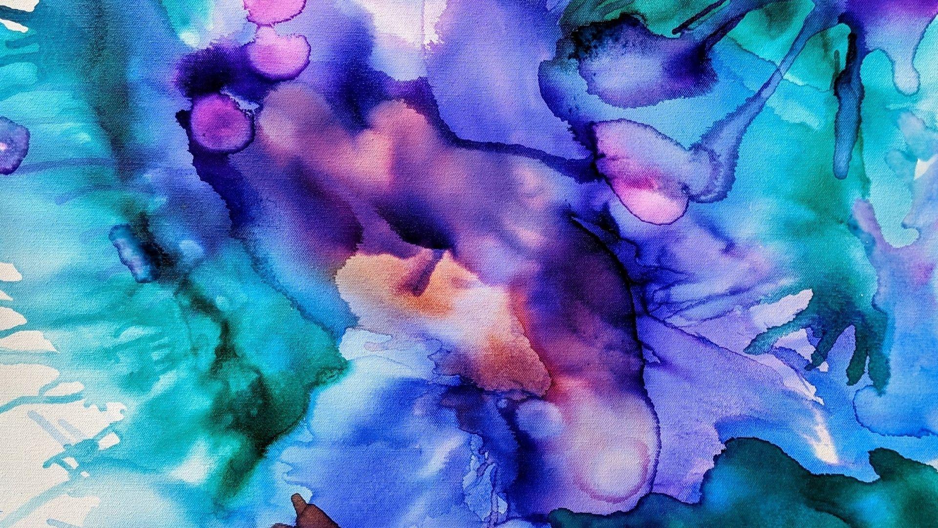 1920x1080 Splash Painting, Blue Green Texture, Art Wallpaper, HD Image, Picture, Background, 746ad1