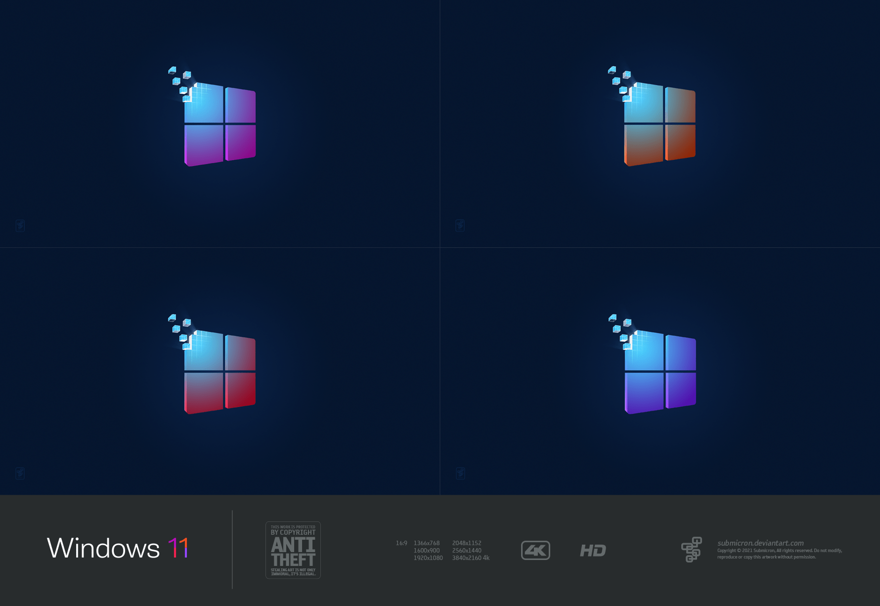 1780x1225 Windows 11 Dark Multi Color wallpaper 5pcs [DOWNLOAD FREE]