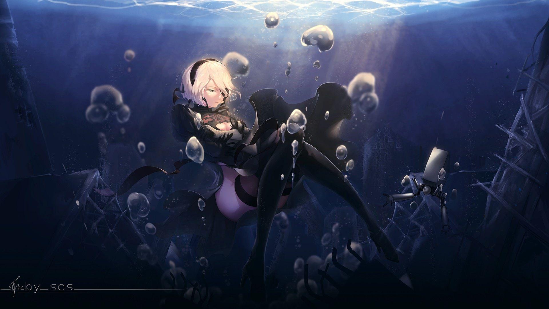 1920x1080 NieR: Automata YoRHa 2B. Nier automata, Automata, Nightcore