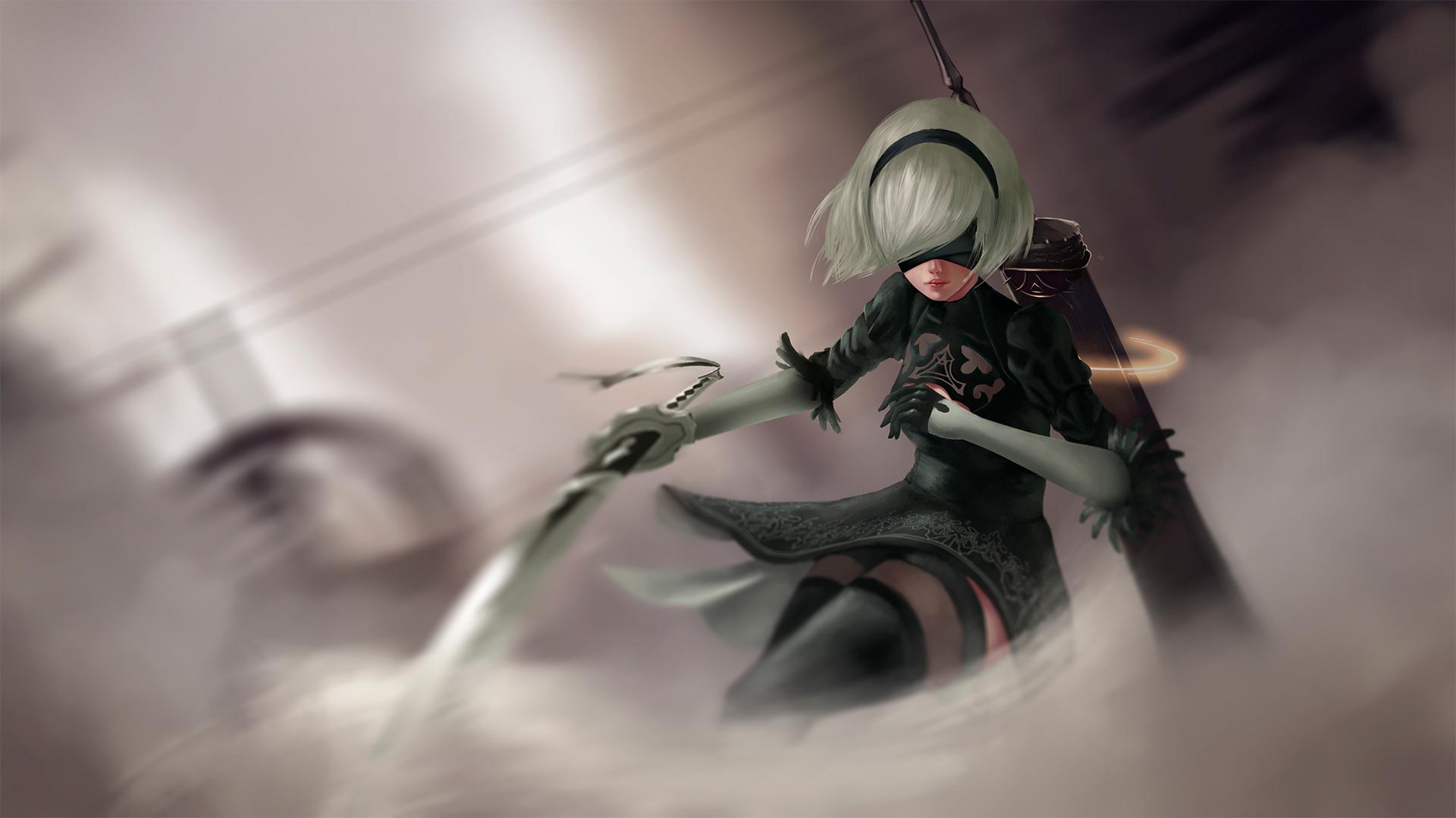 1920x1080 YoRHa 2B Desktop Background