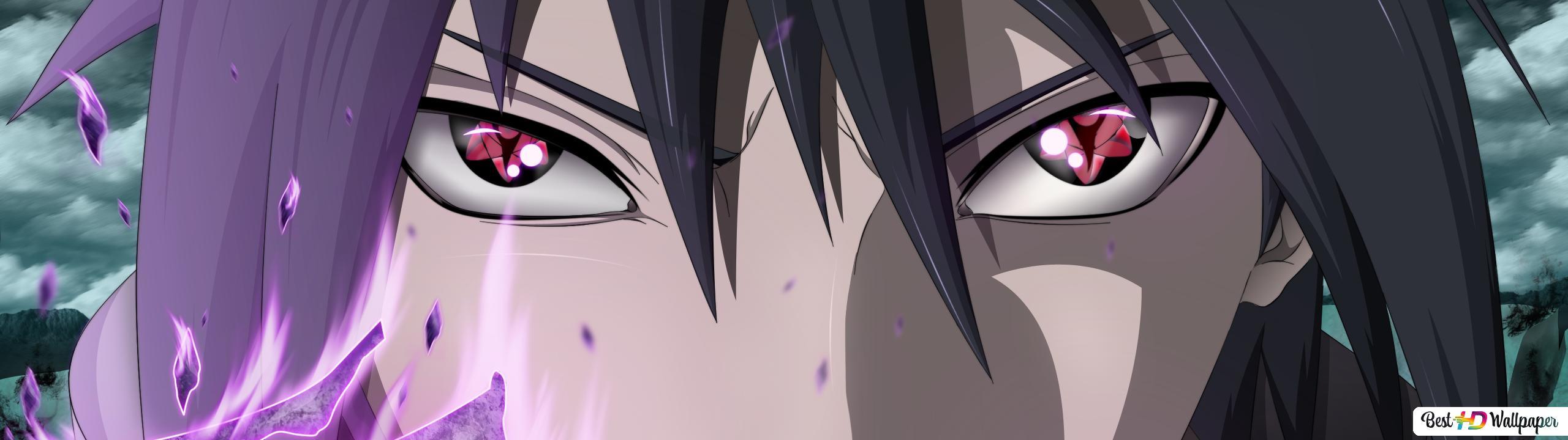 2560x720 Eternal mangekyou sharingan sasuke HD wallpaper download