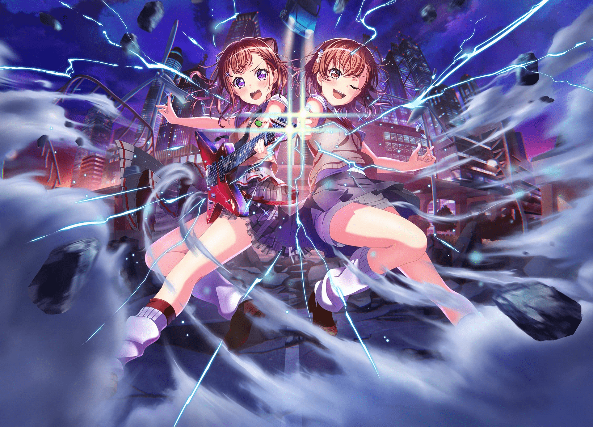 1920x1382 Full Resolution Quality Version Of The Main Bandori×Railgun Crossover Artwork (desktop And Mobile Wallpaper Versions In Comments)
