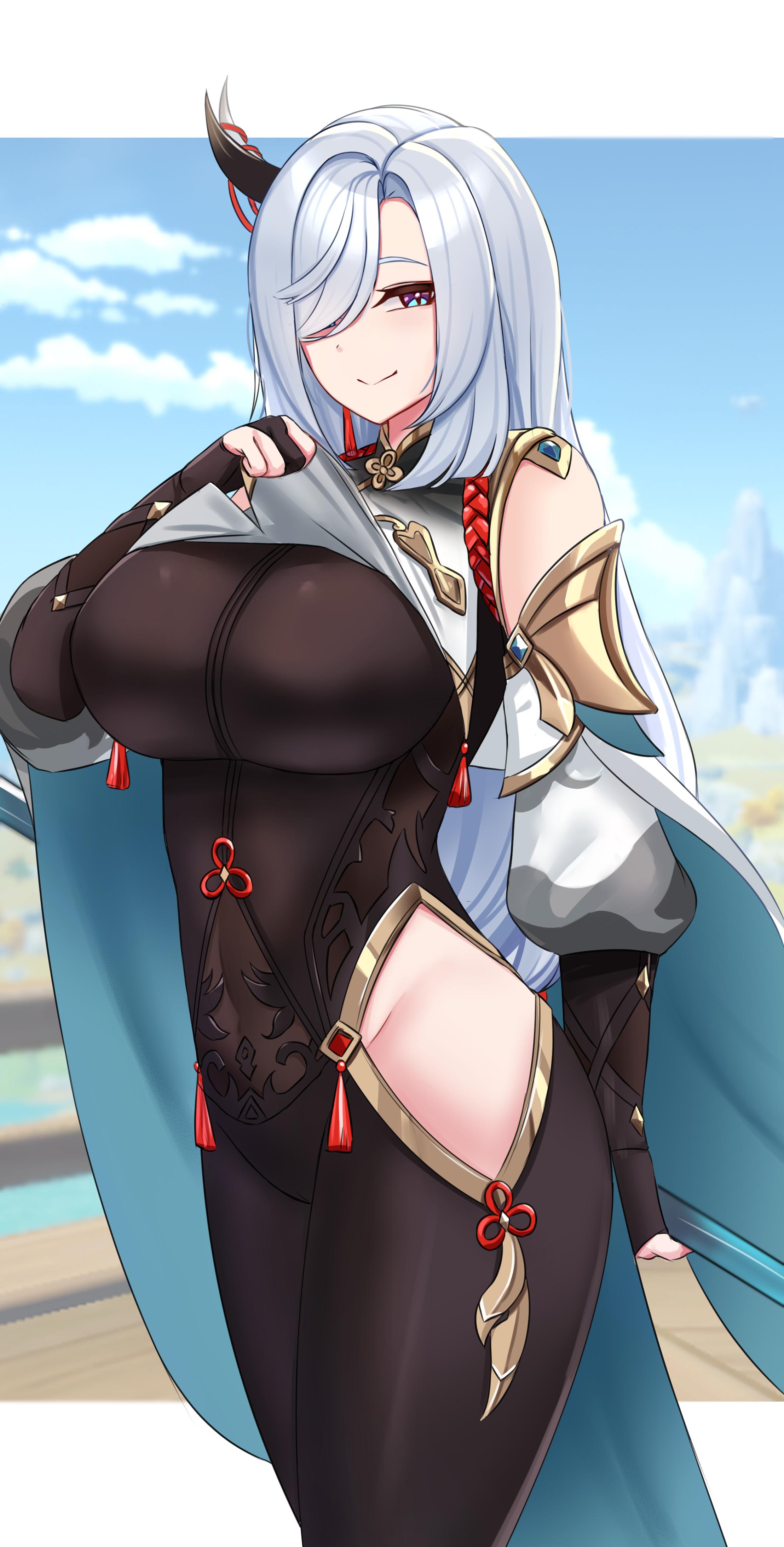 2216x4372 shenhe (genshin impact) drawn by kanta_(kanta_077)