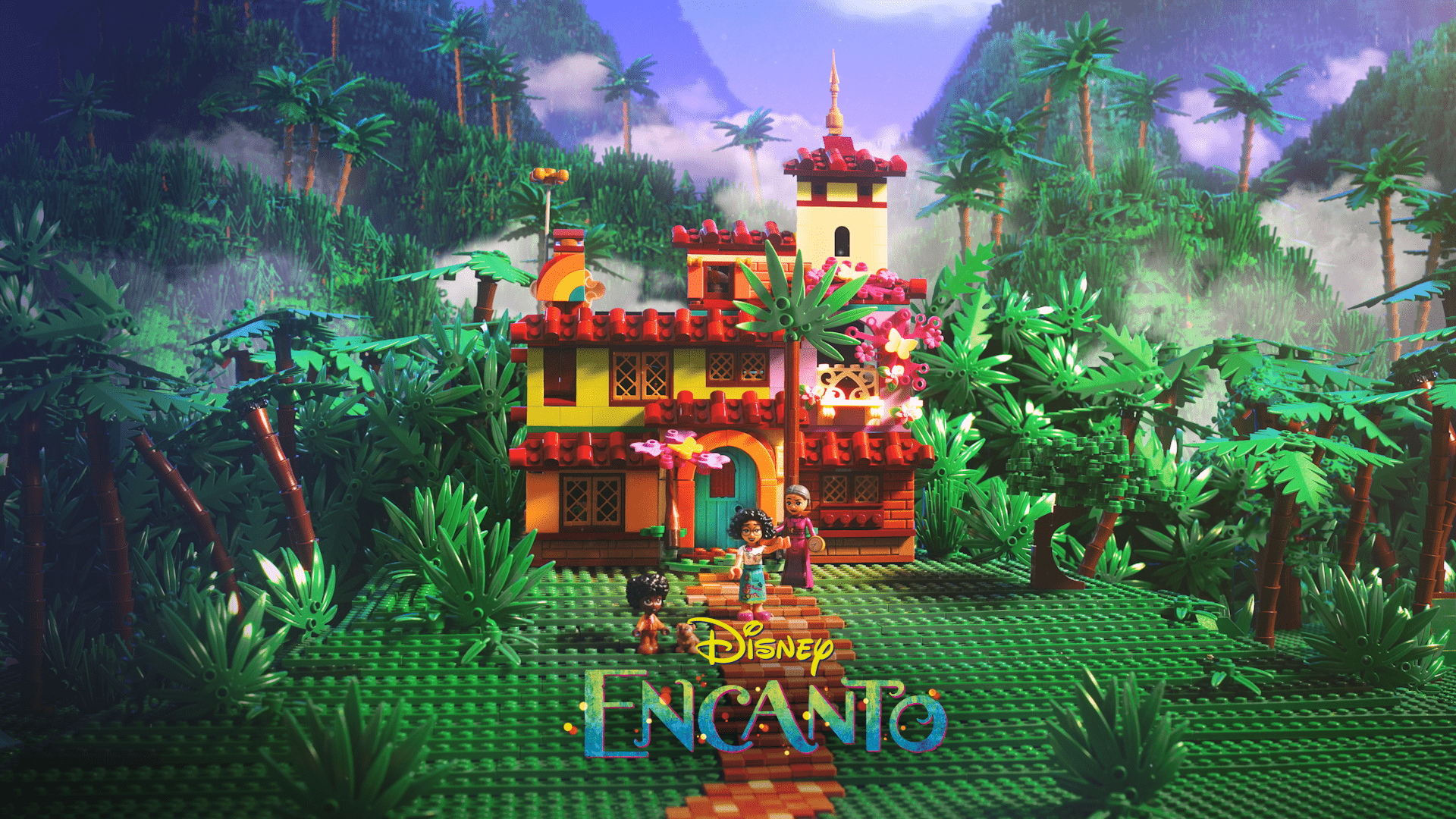 1920x1080 The magical Madrigal house of the LEGO. Disney Encanto poster.com for kids