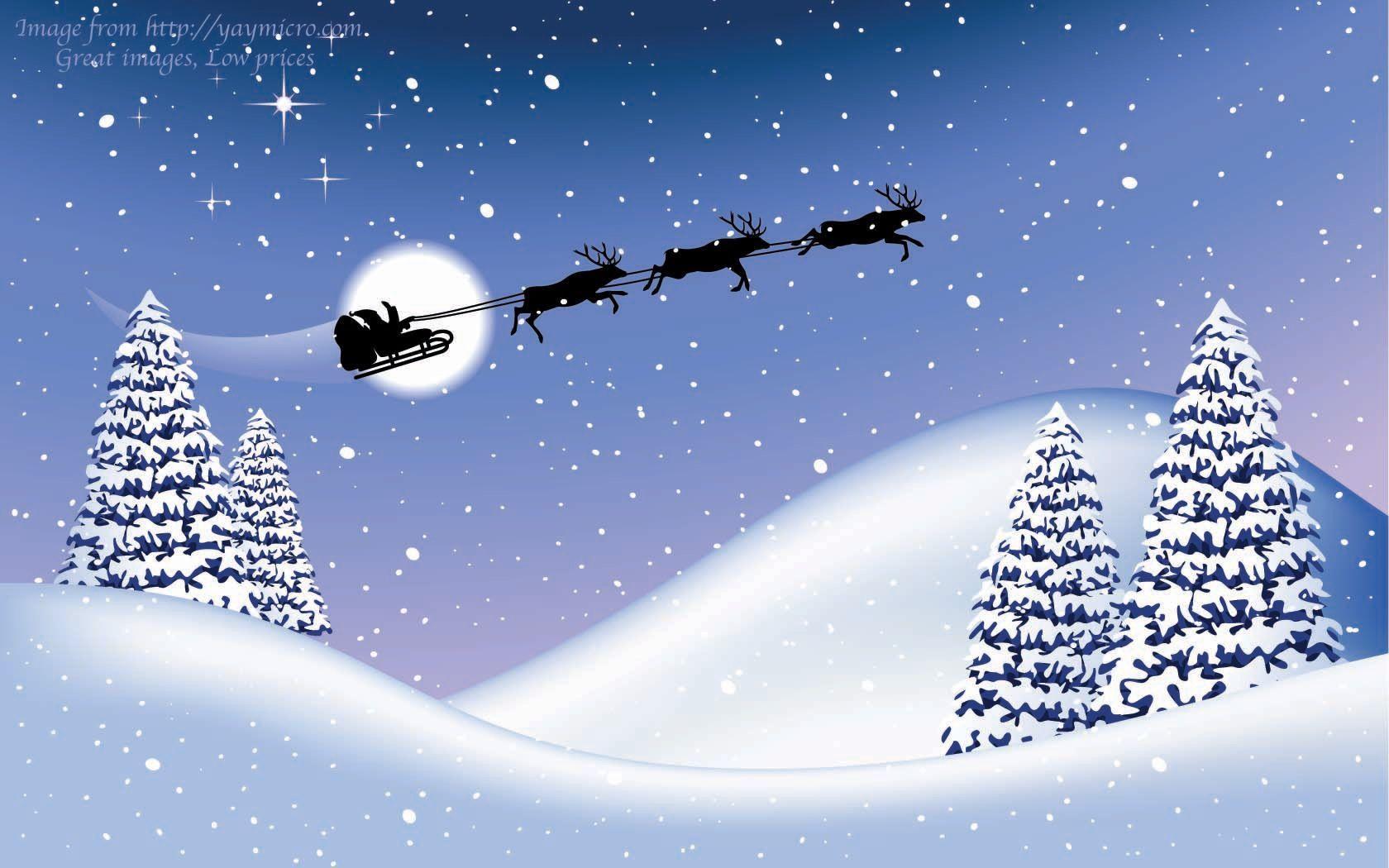 Santa's Sleigh Christmas Wallpapers - Top Free Santa's Sleigh Christmas  Backgrounds - WallpaperAccess