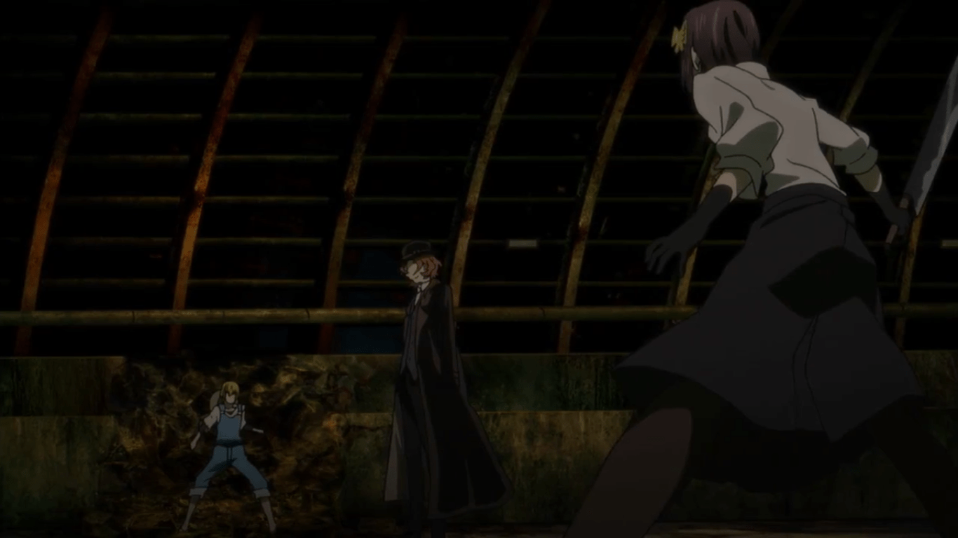 1366x768 Kenji Miyazawa and Akiko Yosano vs. Chūya Nakahara. Bungo Stray Dogs