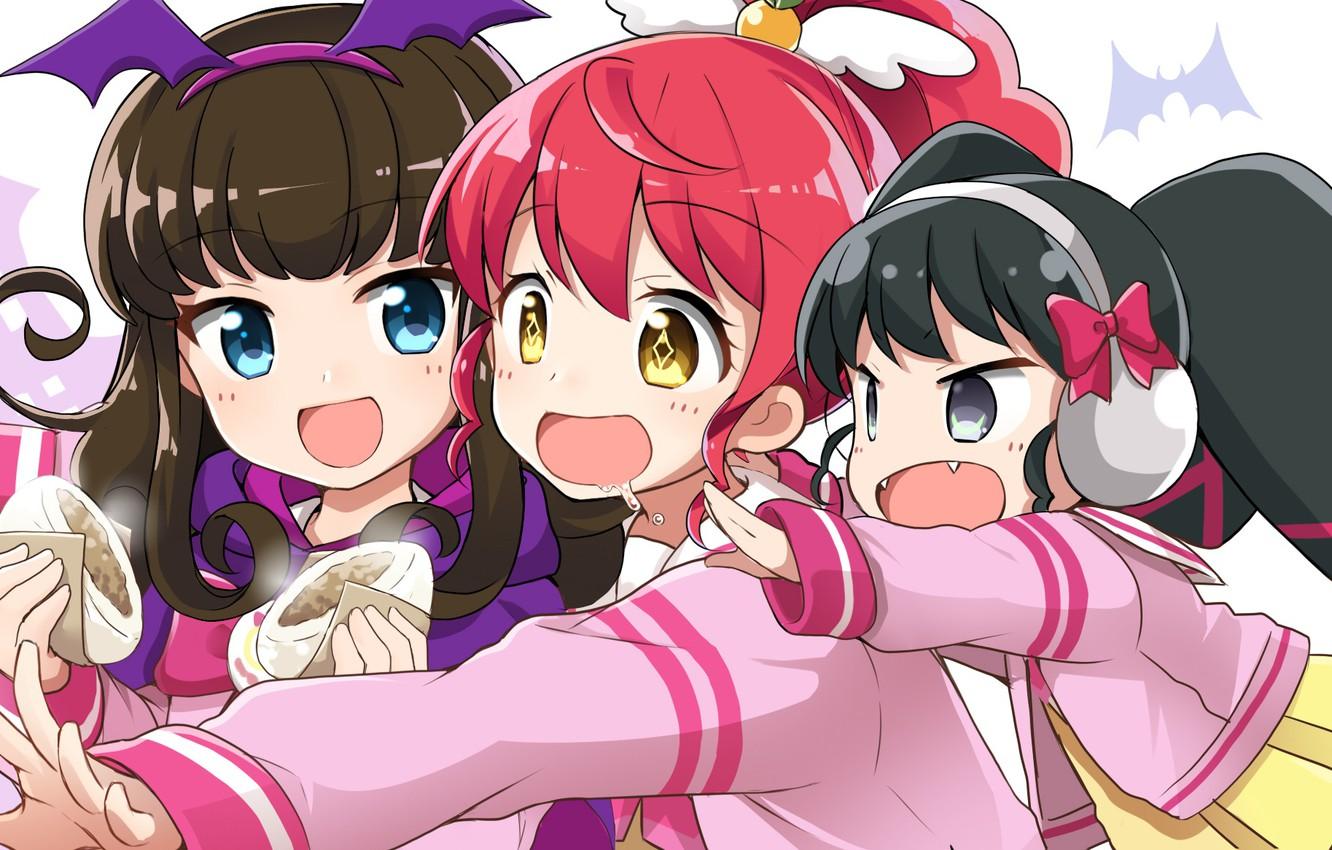 1332x850 Wallpaper girls, anime, art, trio, pripara image for desktop, section сёнэн