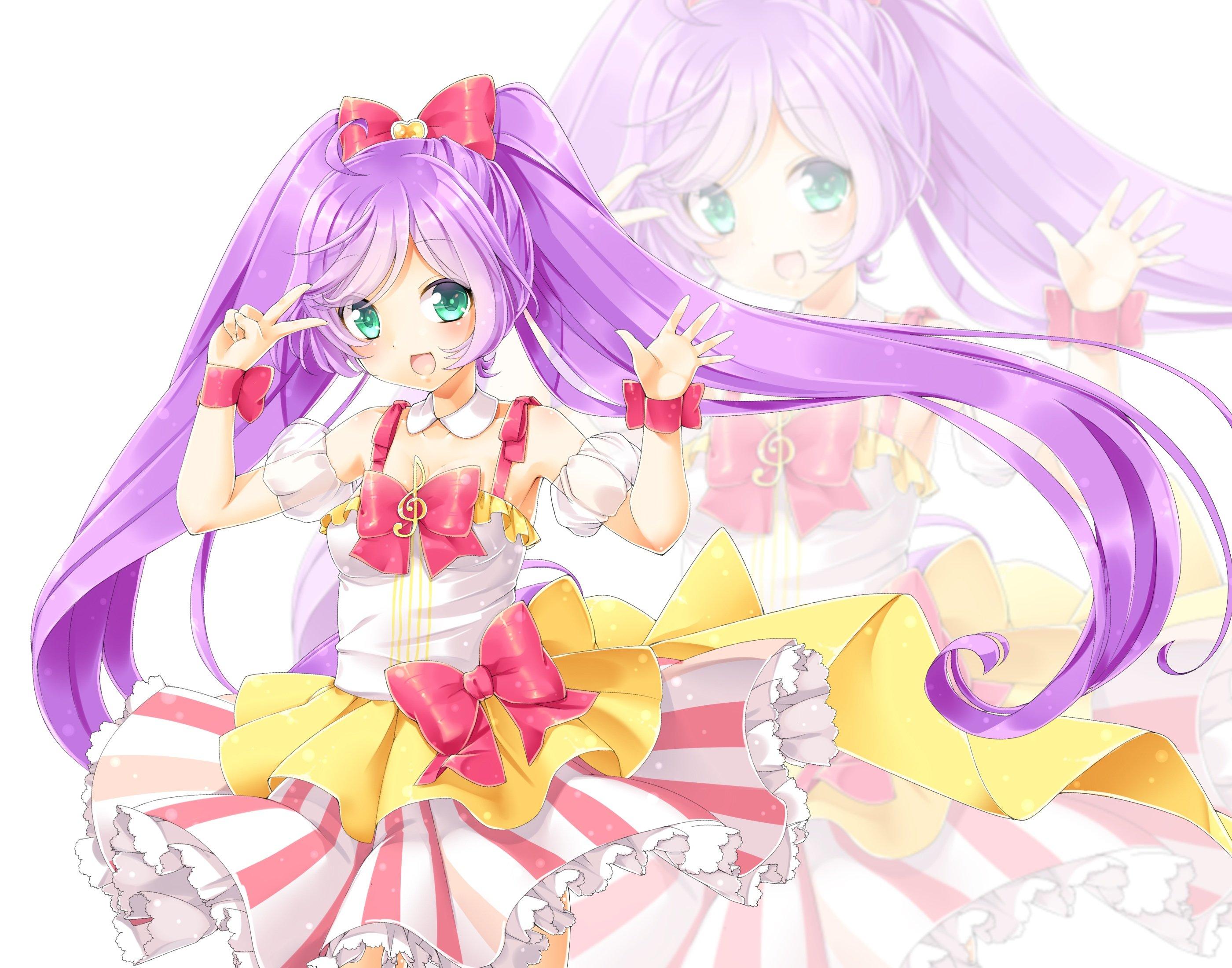 2800x2200 PriPara Manaka Lala Zoom Layer Pink Bow Waving wallpaperx2200