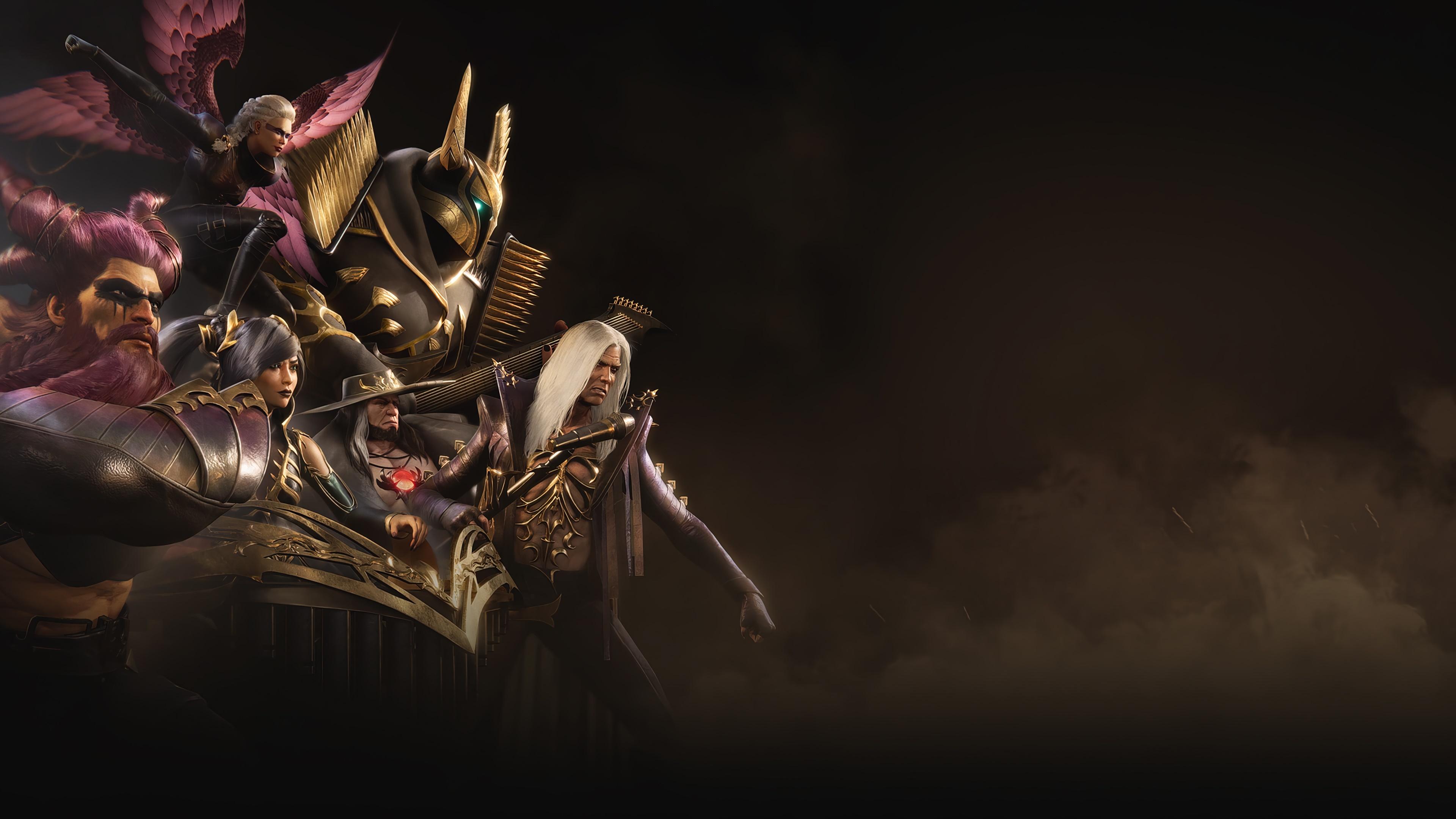 3840x2160 pentakill, karthus, yorick, sona, olaf, mordekaiser, kayle, 4k, pc, wallpaper HD Wallpaper