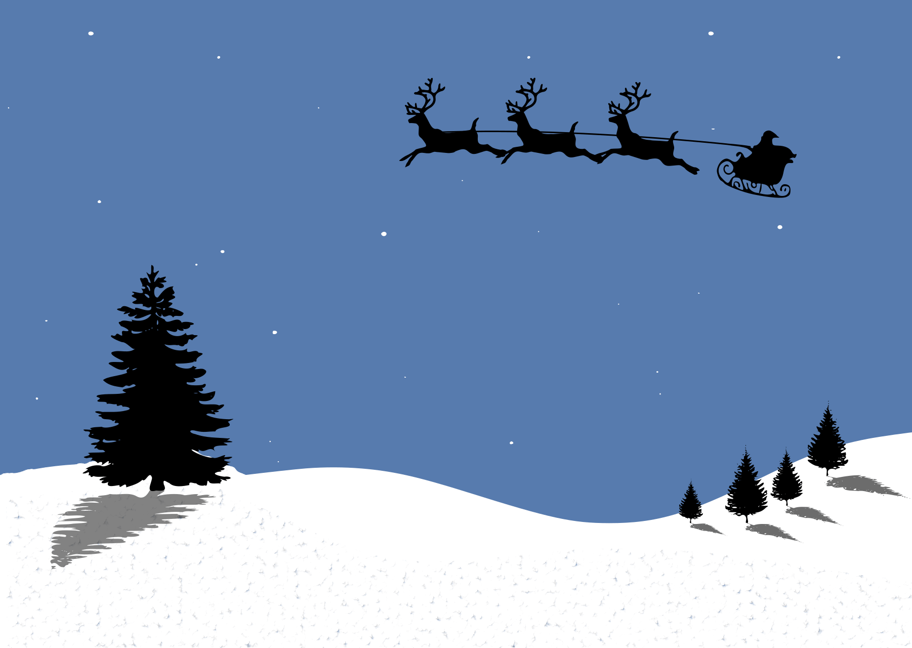 1802x1280 Santa Sleigh Wallpaper - Holiday Christmas Wallpaper Wallpaper_2