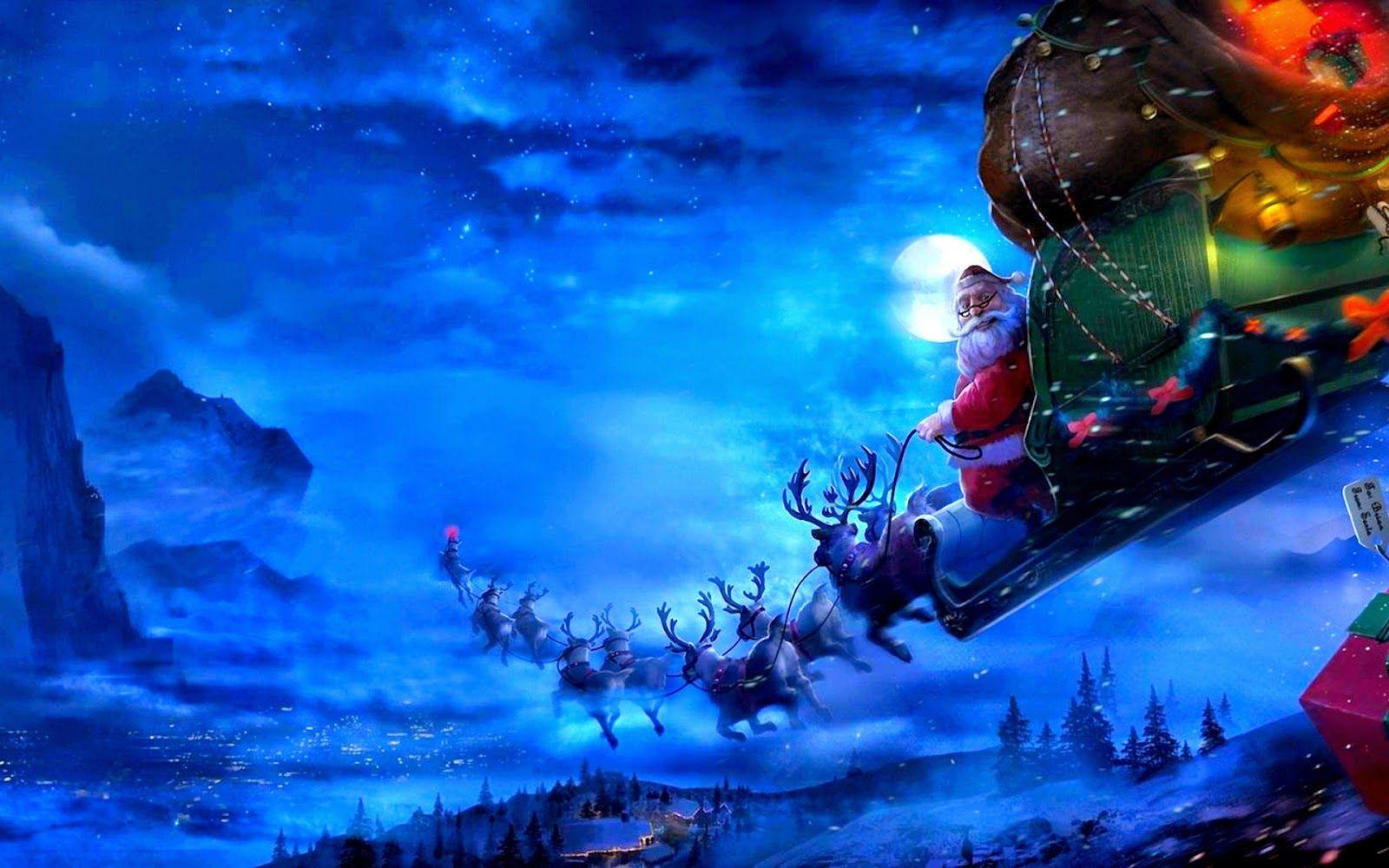 Santa's Sleigh Christmas Wallpapers - Top Free Santa's Sleigh Christmas