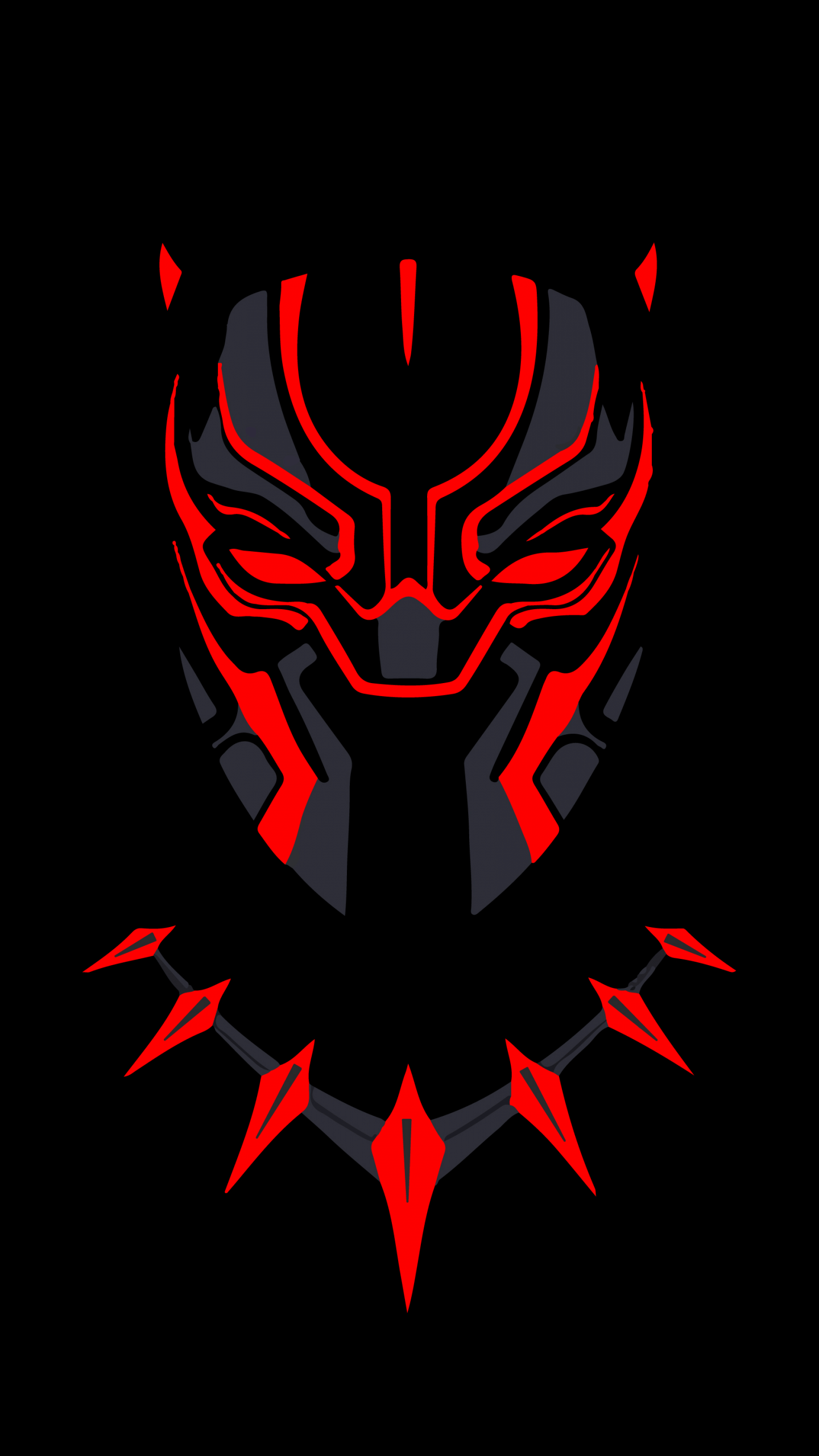 1440x2560 Black Panther Wallpaper 4K, Marvel Superheroes, Black Background, AMOLED, Black Dark