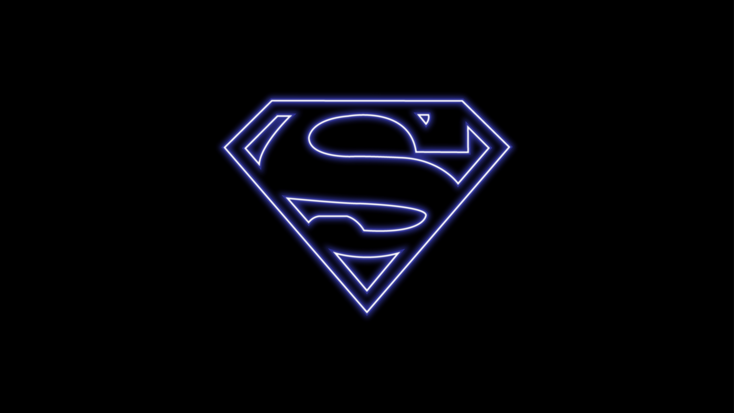 2560x1440 Superman Wallpaper 4K, Logo, DC Superheroes, AMOLED, Black Dark