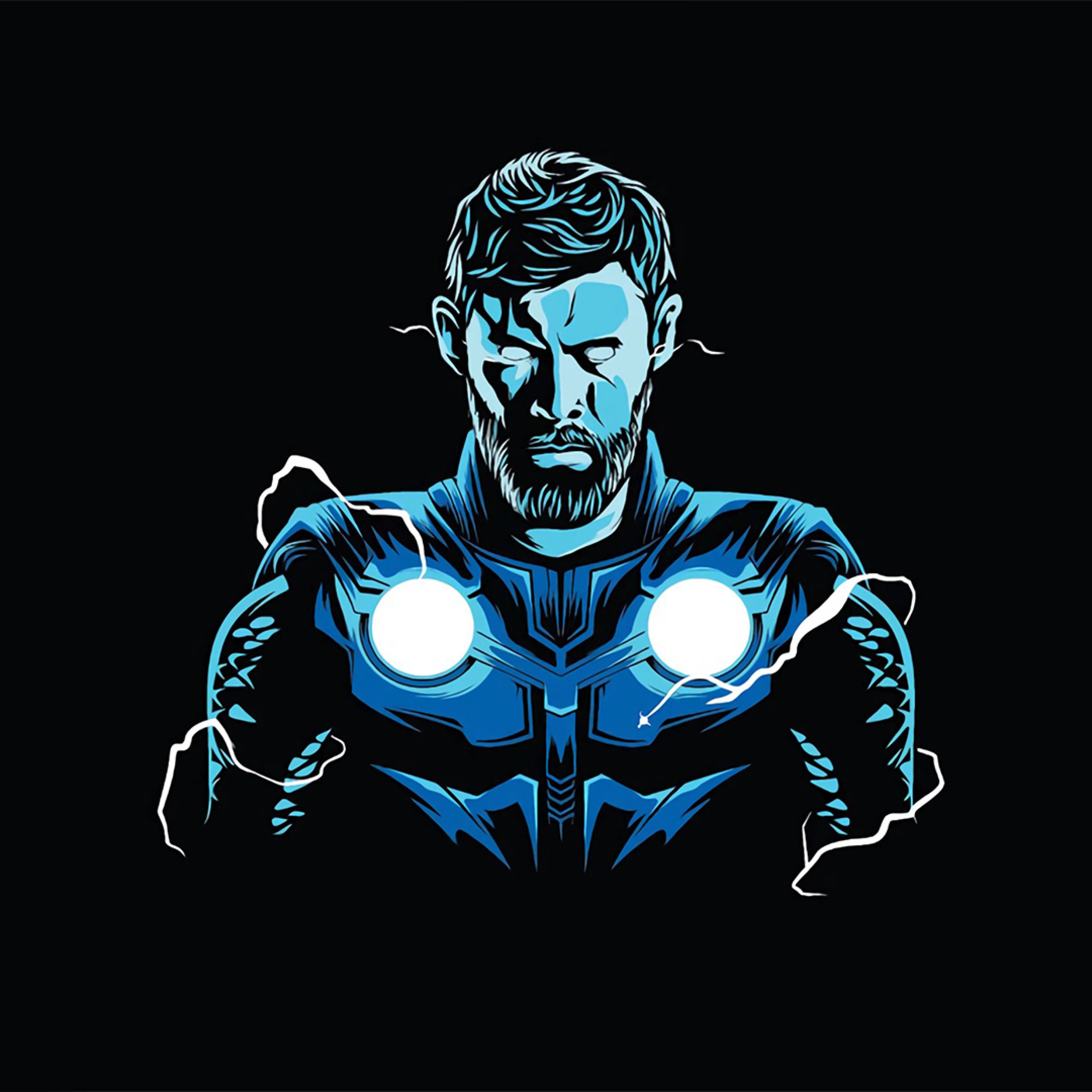 2932x2932 Thor Minimal iPad Pro Retina Display Wallpaper, HD Superheroes 4K Wallpaper, Image, Photo and Background