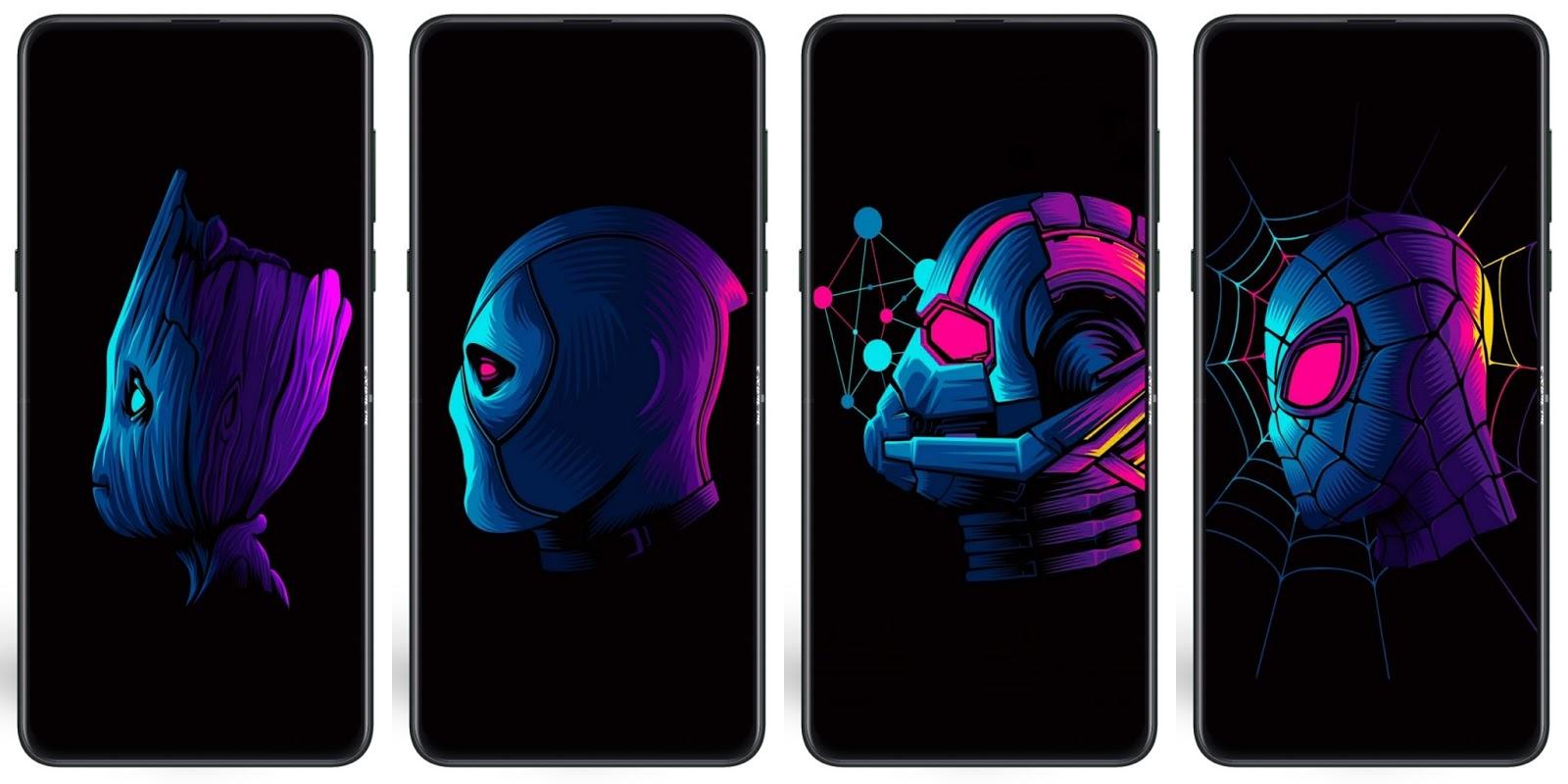 1600x800 Superhero AMOLED Wallpaper Download For Your Smartphones