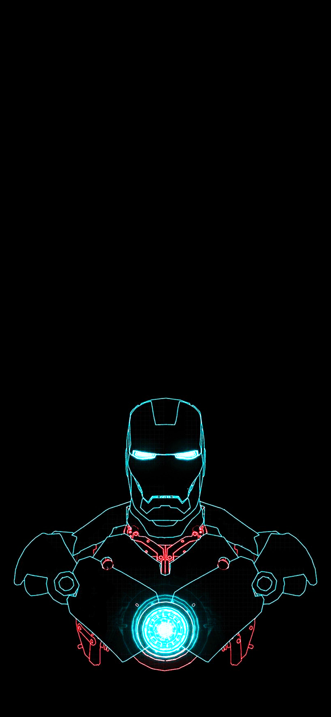 1080x2340 Oneplus 6T amoled notch lock screen (Ironman) wallpaper