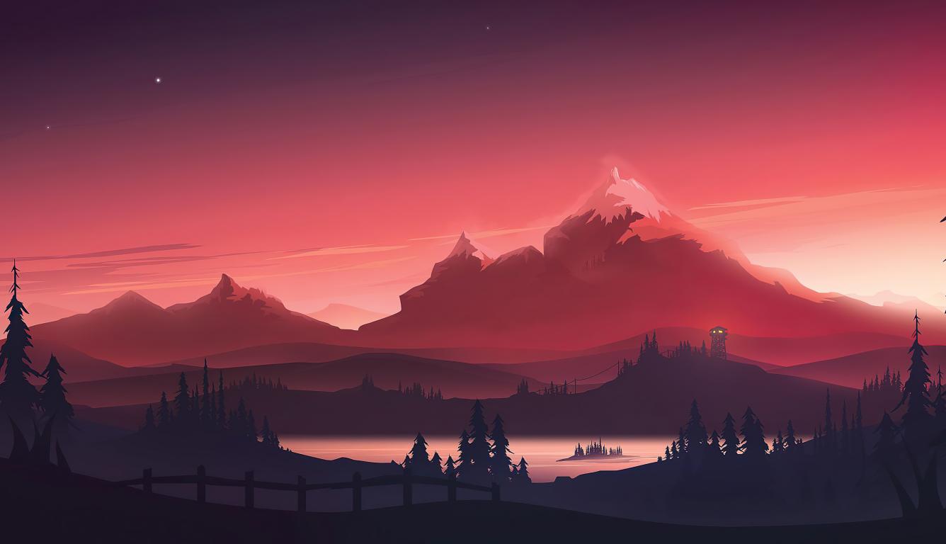 1336x768 Cool Red Mountains 4K HD Laptop Wallpaper, HD Minimalist 4K Wallpaper, Image, Photo and Background