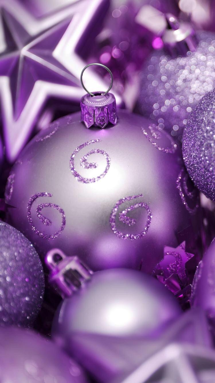 750x1334 Christmas wallpaper. Purple christmas decorations, Merry christmas decoration, Purple christmas