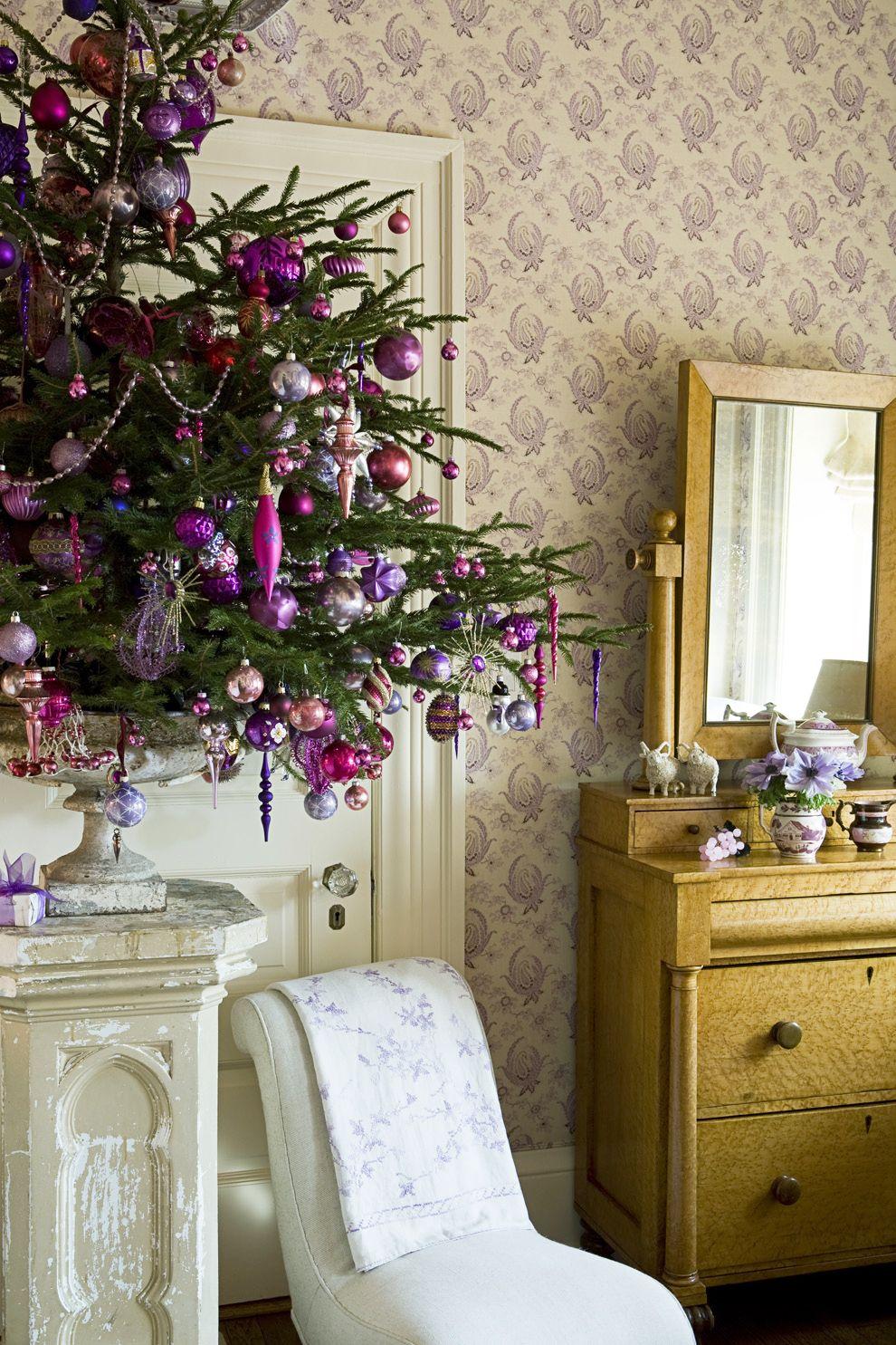 990x1485 Pretty Purple Christmas Decorations Purple Ornaments and Wreaths