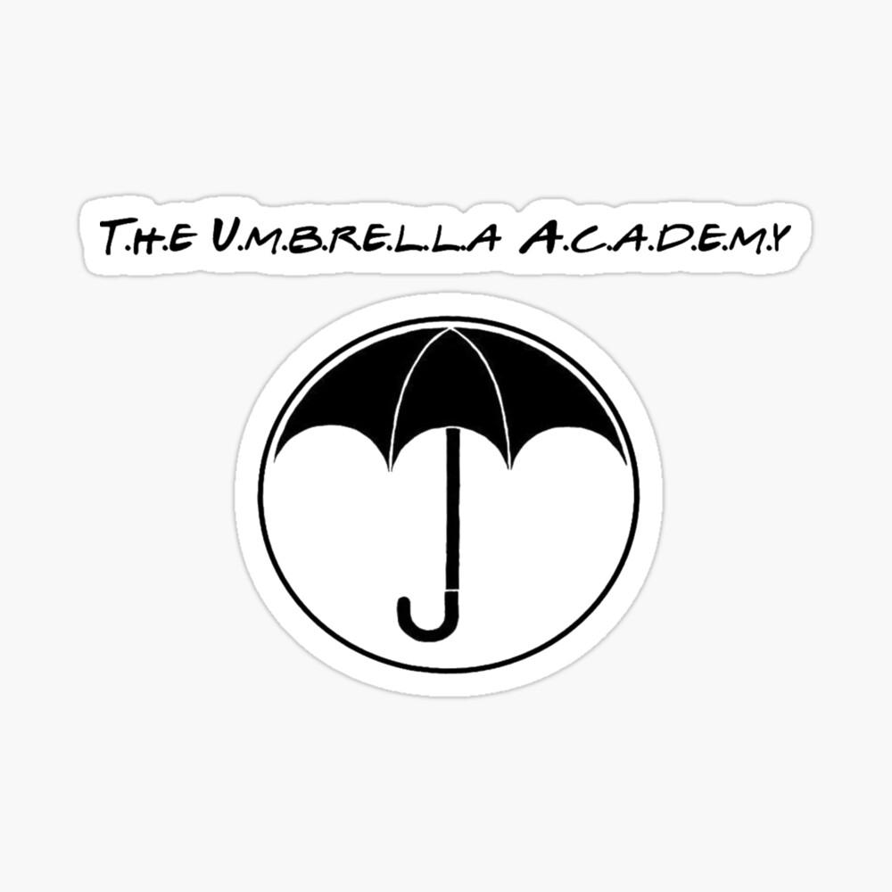 1000x1000 The Umbrella Academy Logo with Friends font Poster