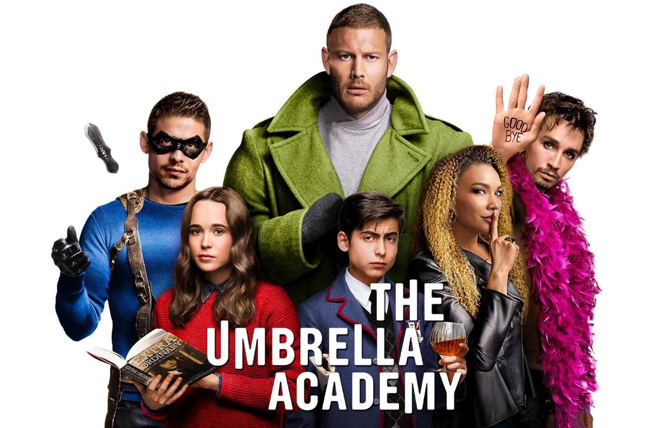 1332x850 Wallpaper look, white background, the series, actors, Movies, The Umbrella Academy, The Umbrella Academy image for desktop, section фильмы
