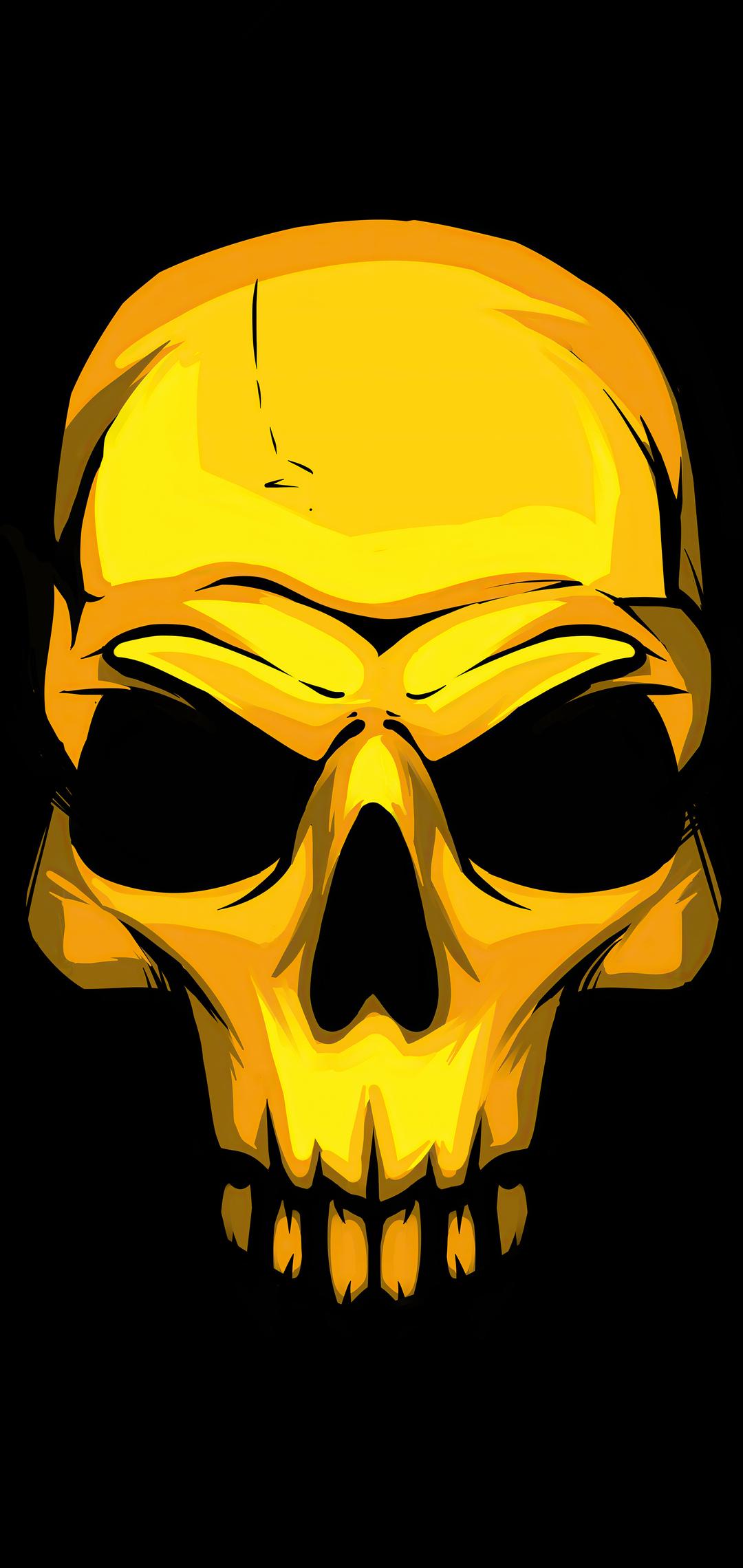 1080x2280 Gold Skull Dark Background 4k One Plus Huawei p Honor view Vivo y Oppo f Xiaomi Mi A2 HD 4k Wallpaper, Image, Background, Photo and Picture
