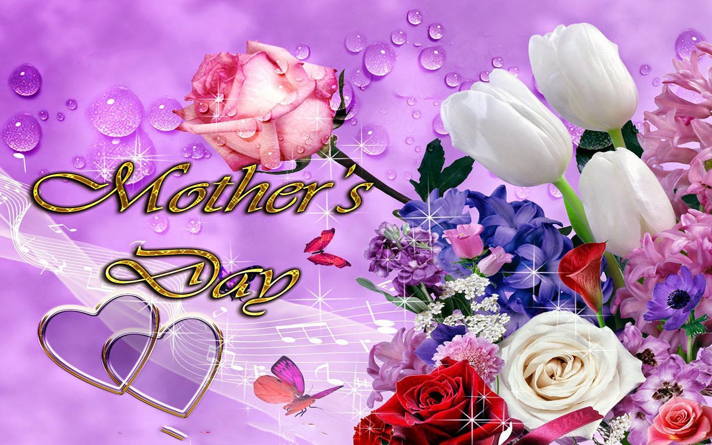 1440x900 Purple Mother's Day Wallpaper